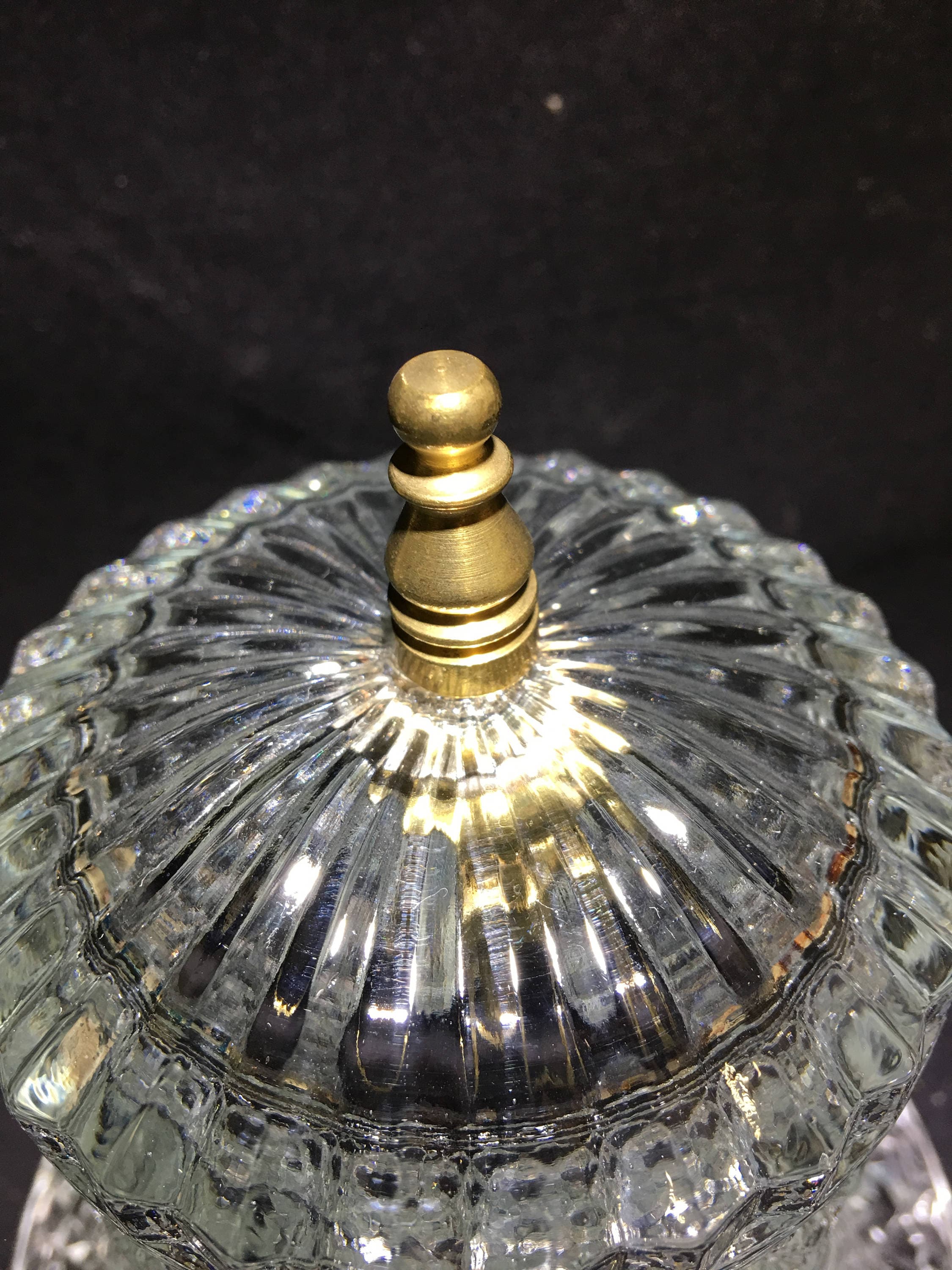 Vintage Cut Glass Convertible Lamp Shade