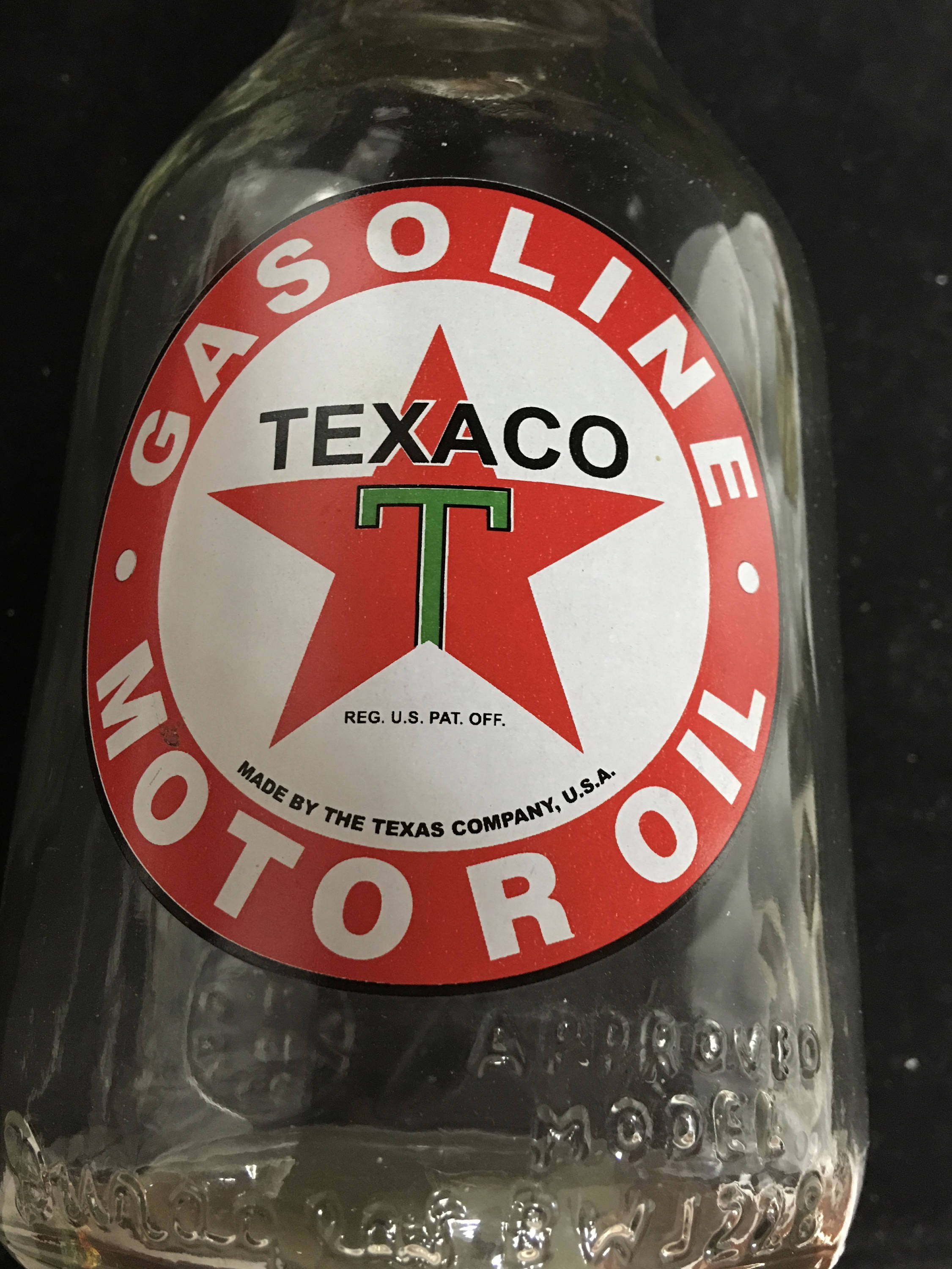 Vintage Texaco Motor Oil Bottle