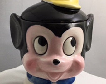 Hard to Find Mickey Mouse Ceramic Cookie Jar