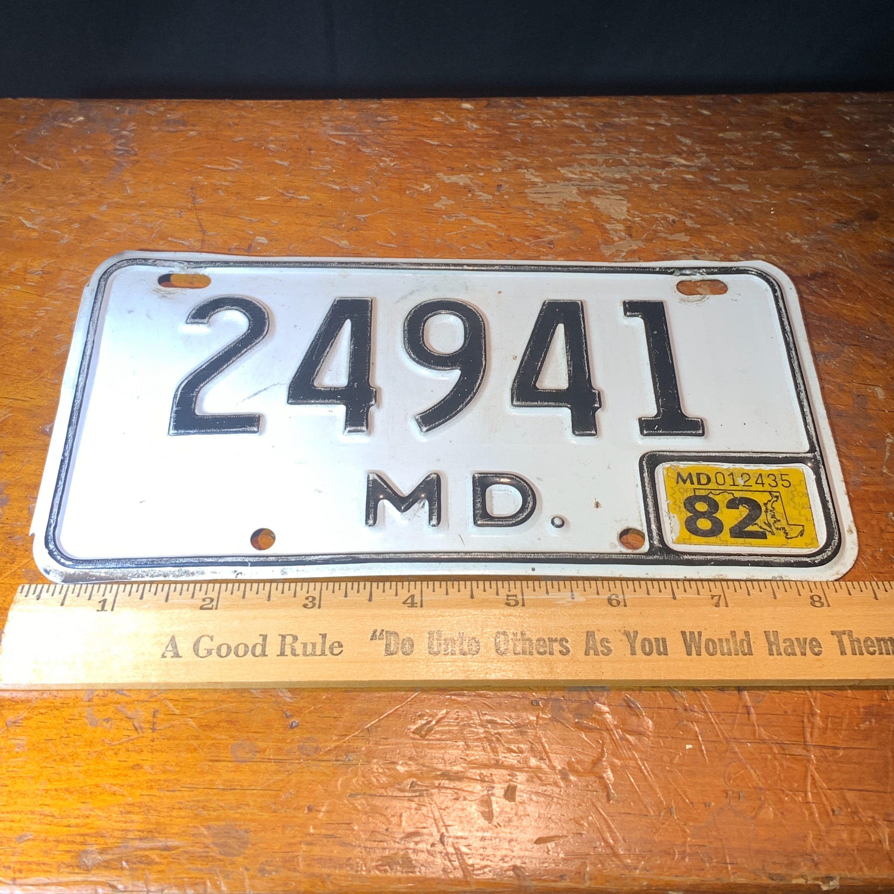 1982 Maryland Motorcycle Tag