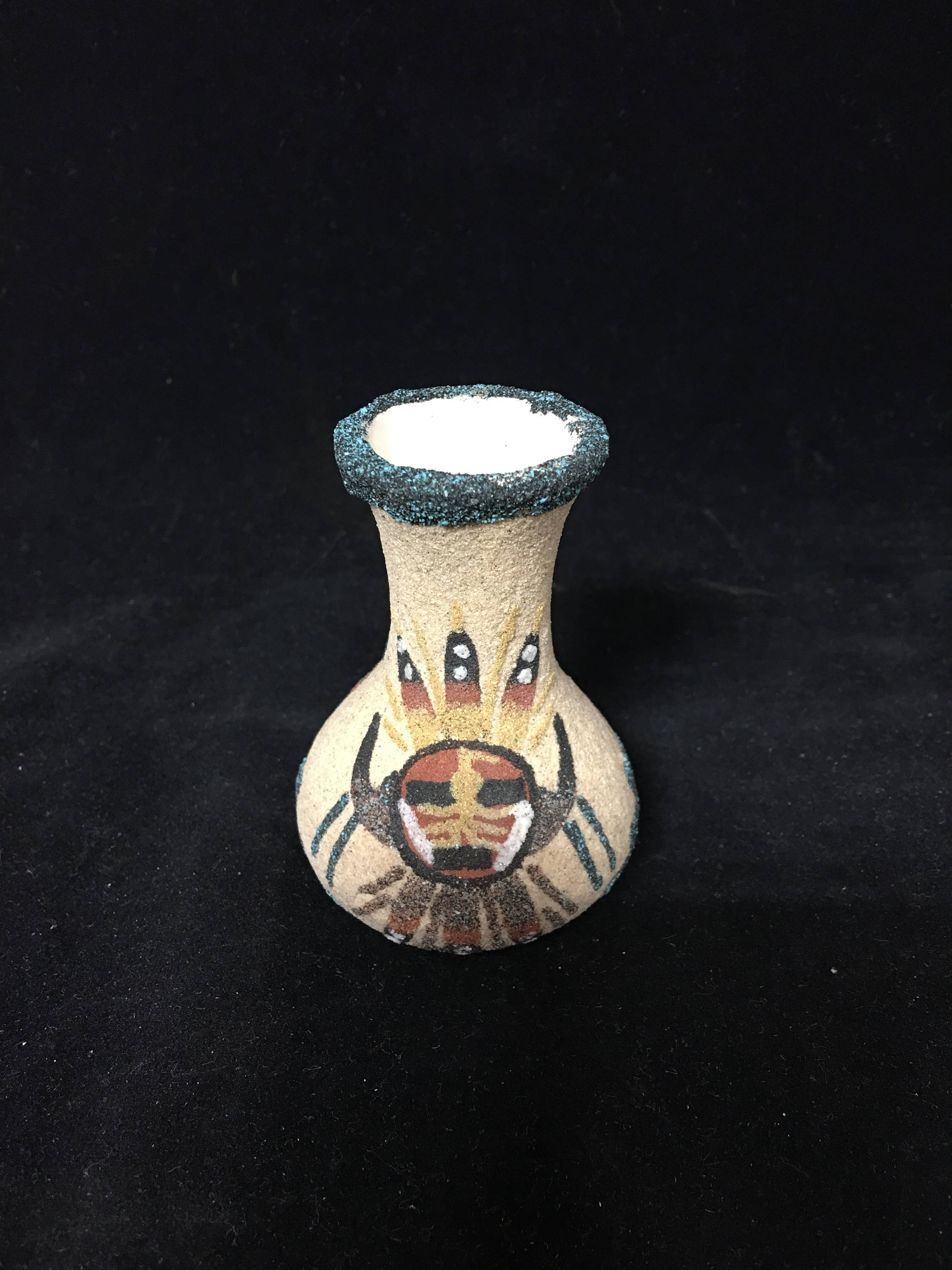 Miniature Navajo Inspired Sand Art Vase