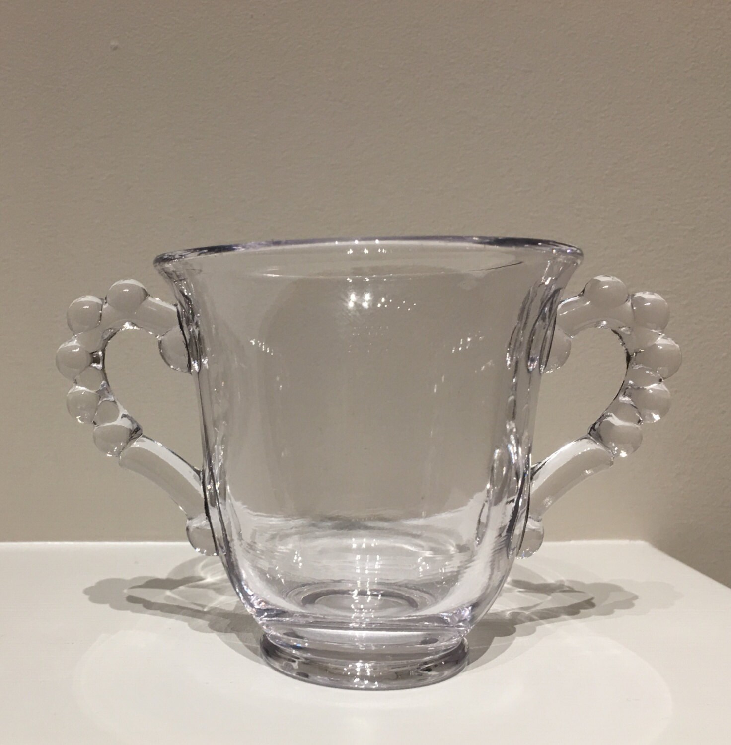 Vintage Imperial Candlewick Creamer and Sugar Set with Tray