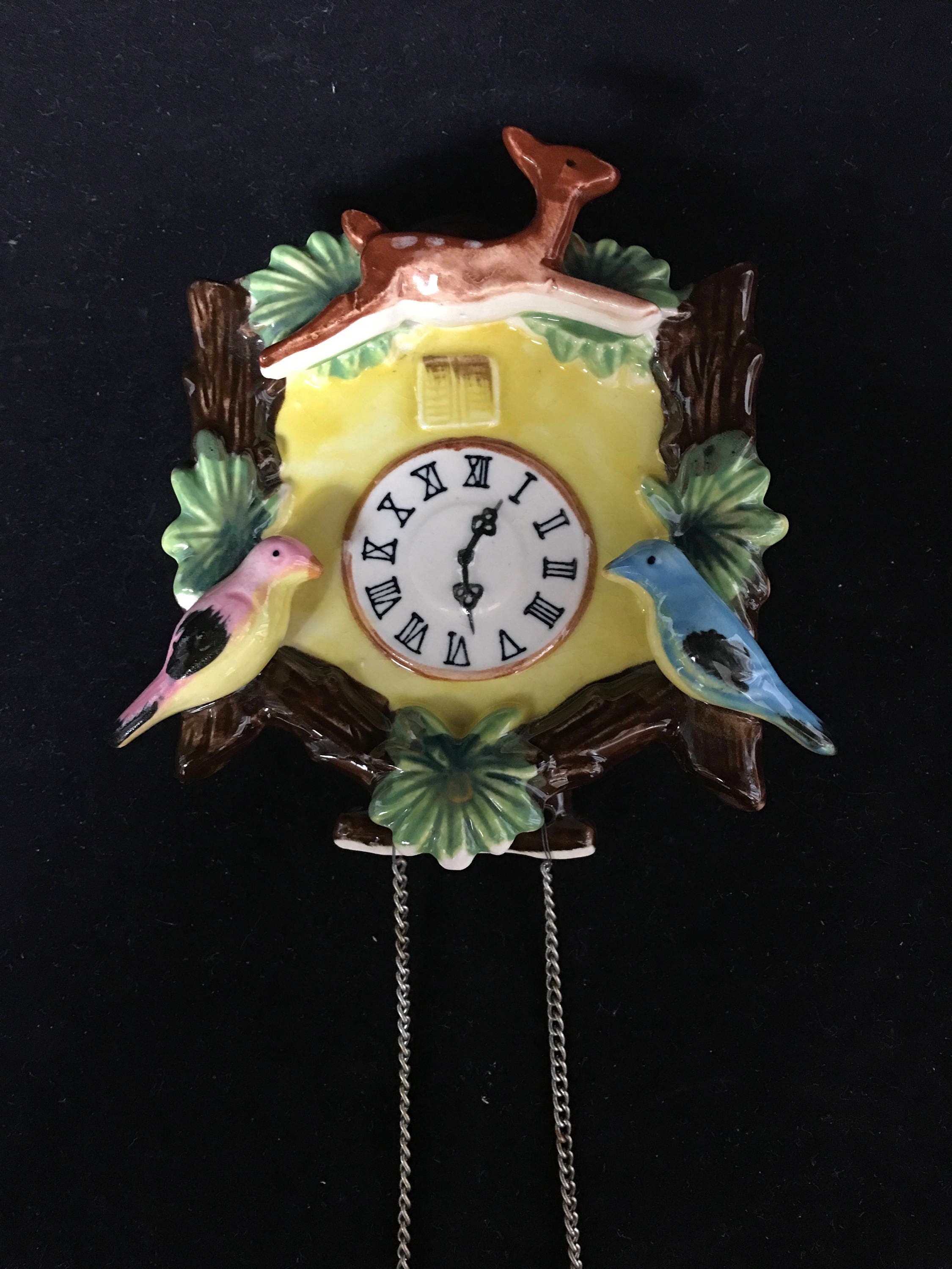 Vintage Sunsco Cuckoo Clock Wall Pocket Planter