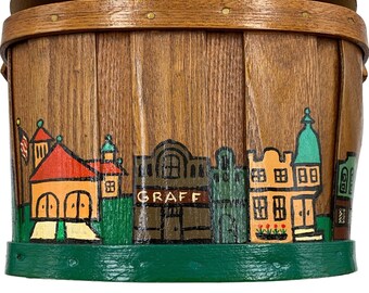 Putney Basketville Hand Painted Bucket Basket - Etsy
