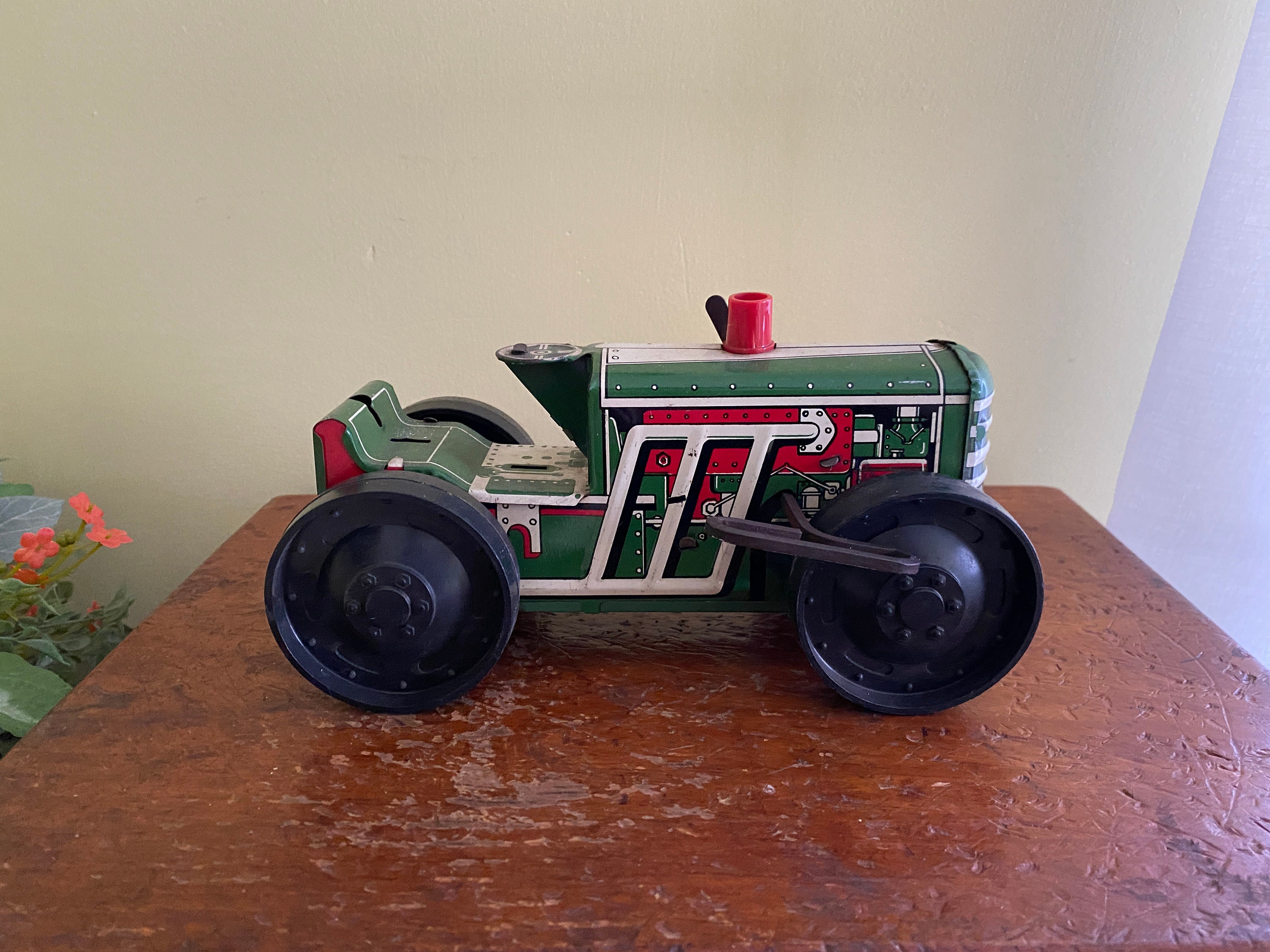 Marx Toys Vintage Tin Toy Windup Tractor Etsy