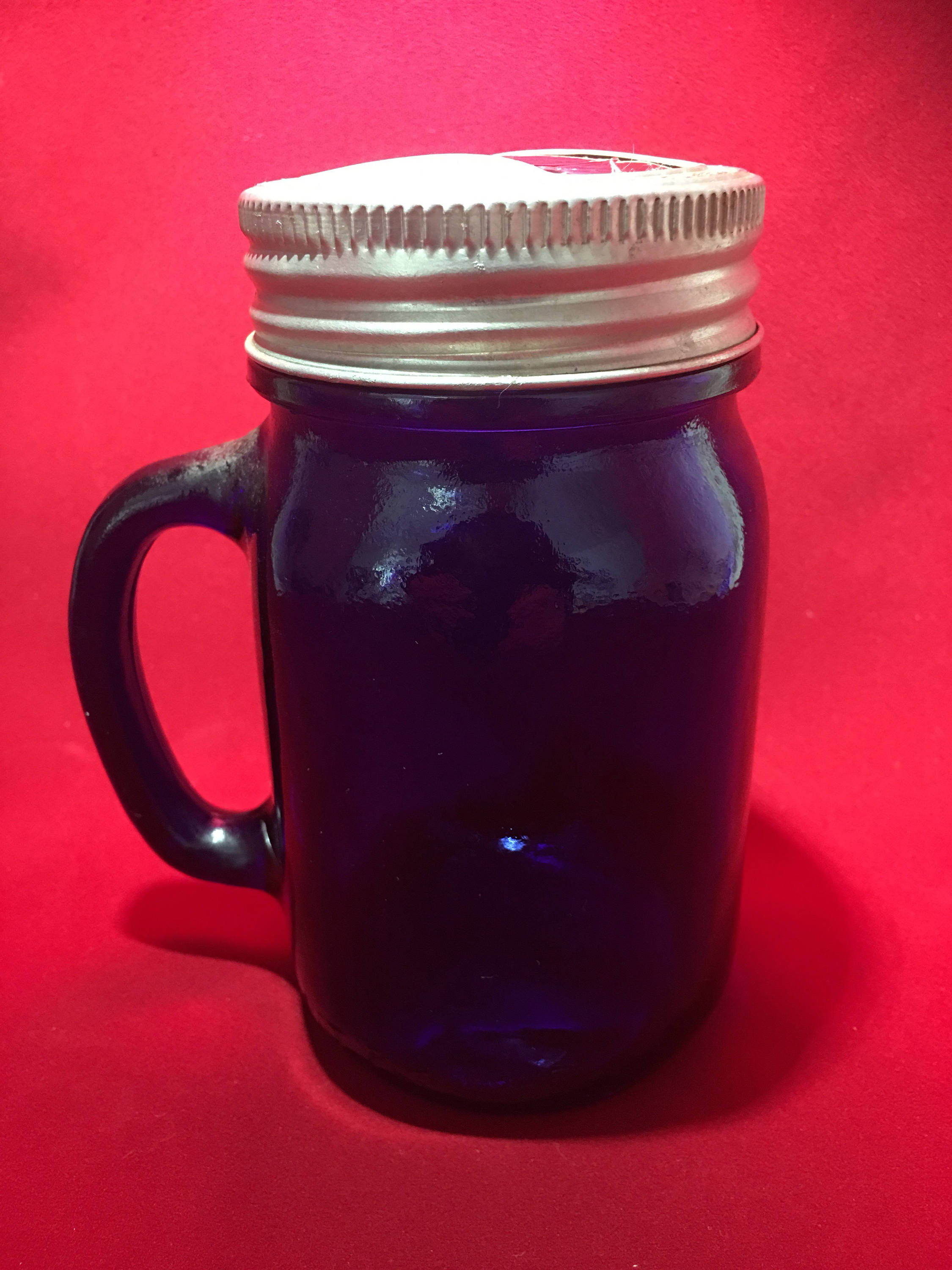 Vintage Cobalt Blue Mason Style Jar