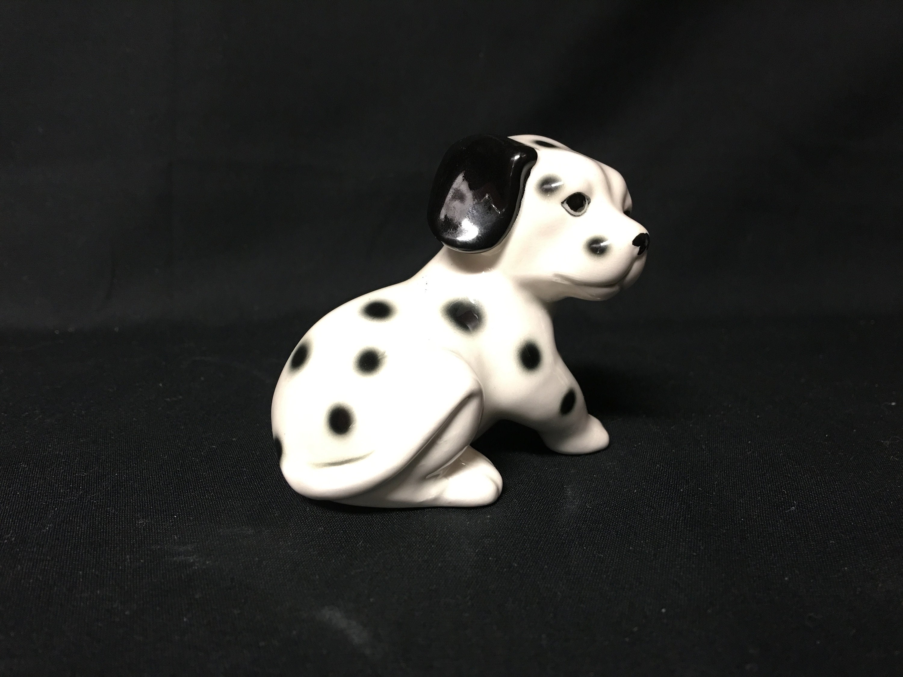 Vintage Miniature Ceramic Dalmatian Puppies at Play (set/2)