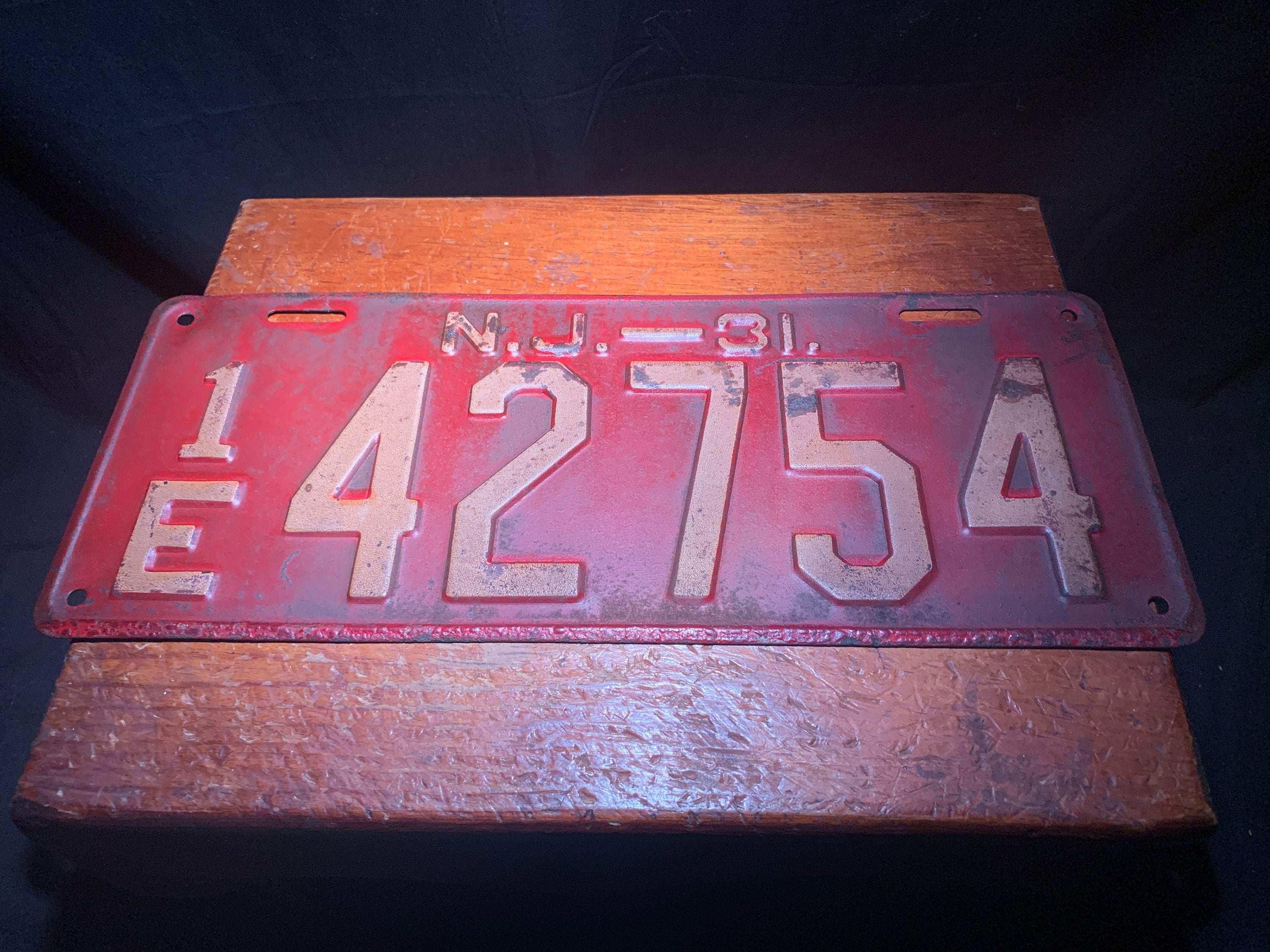 1931 N.J. License Plate