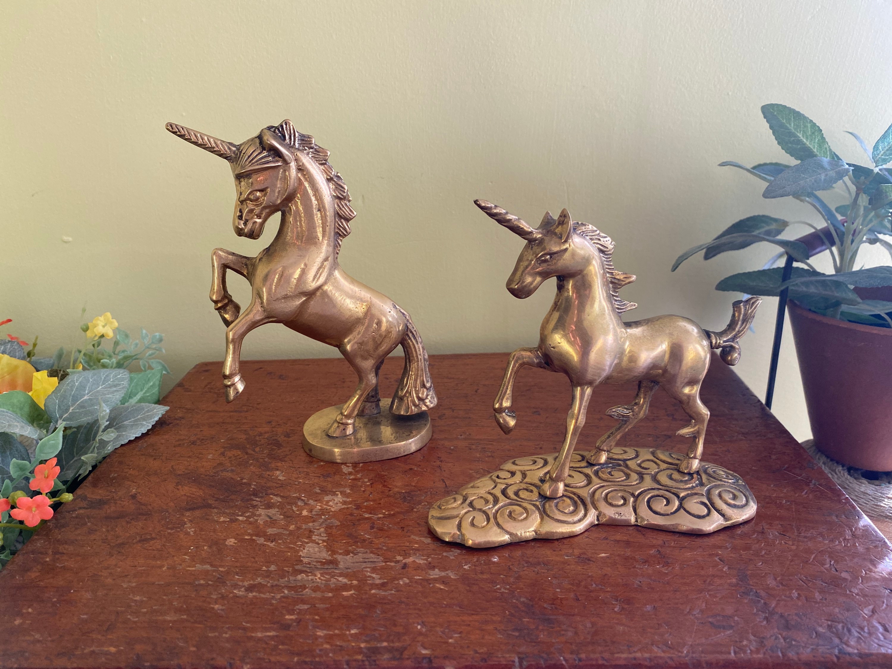 Vintage Brass Unicorns