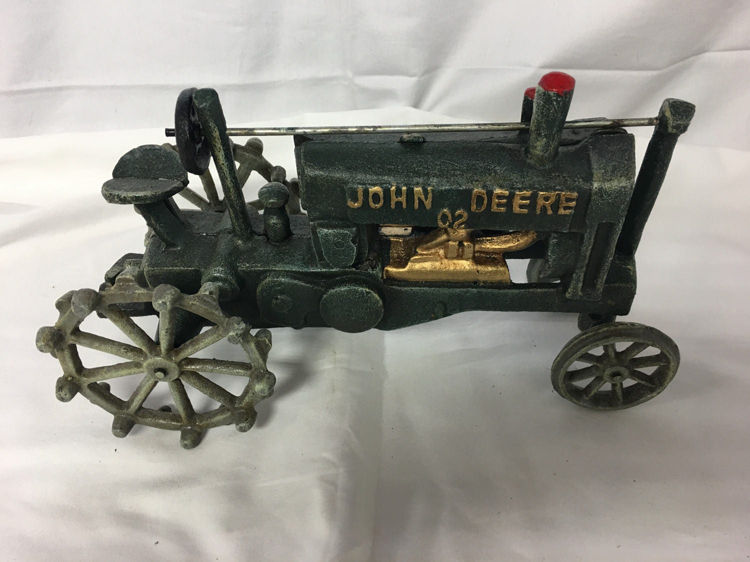 Vintage John Deere No. 2 Cast Iron Tractor