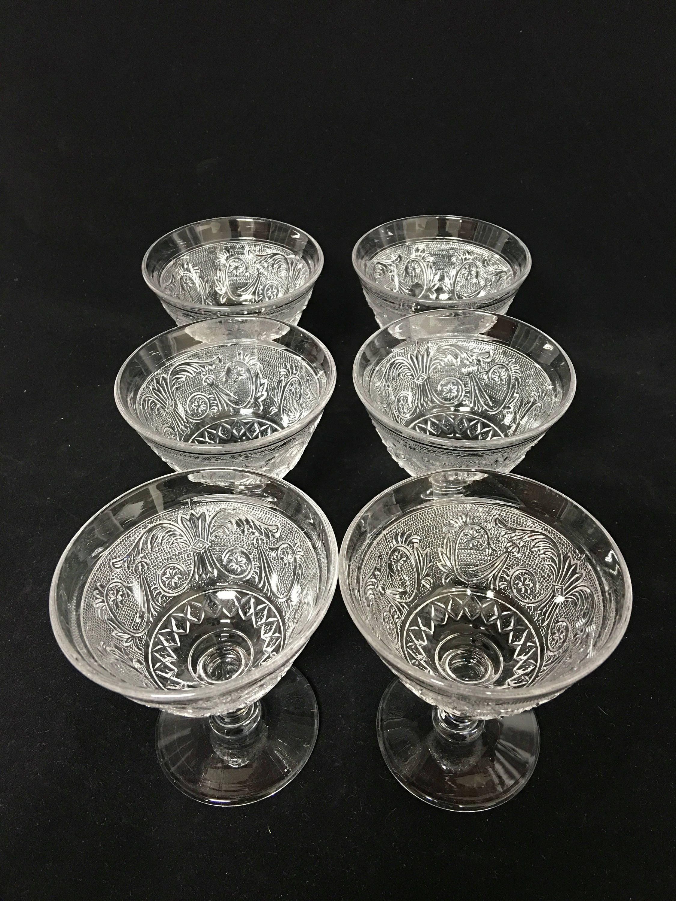 Vintage Cut Glass Parfait/Dessert Glasses (6)