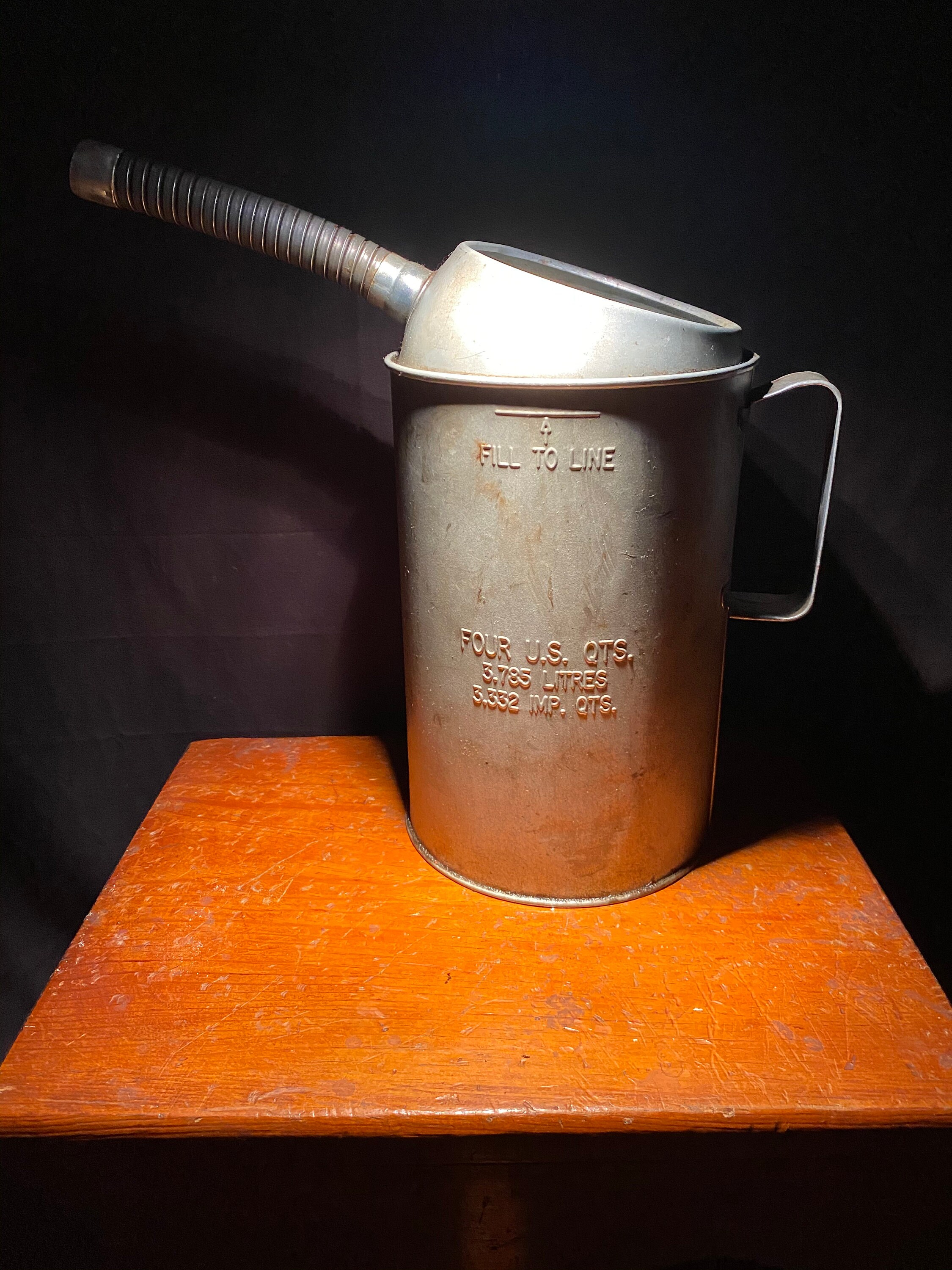 Antique 4 Quart Oil Can