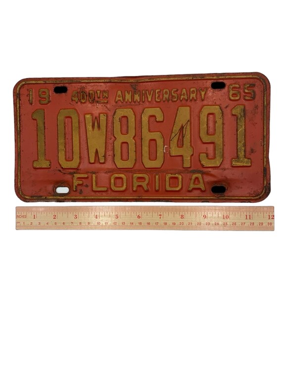 ◆希少 1965年製造 国鉄◆新潟鉄道管理局『〇新 1965-9』真鍮製プレート 1965 Florida 400th Anniversary License Plate - Etsy
