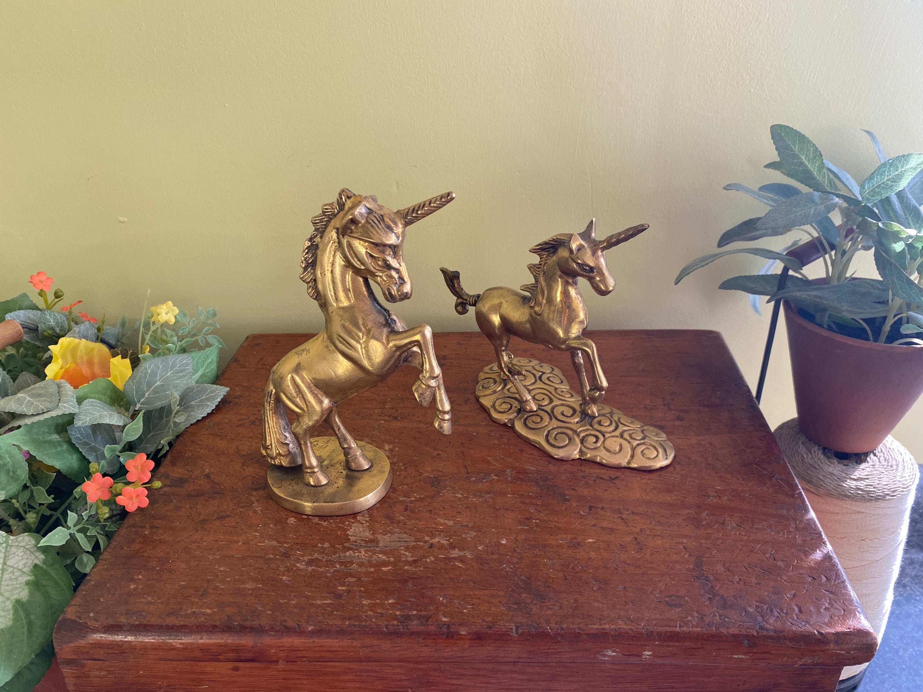 Vintage Brass Unicorns