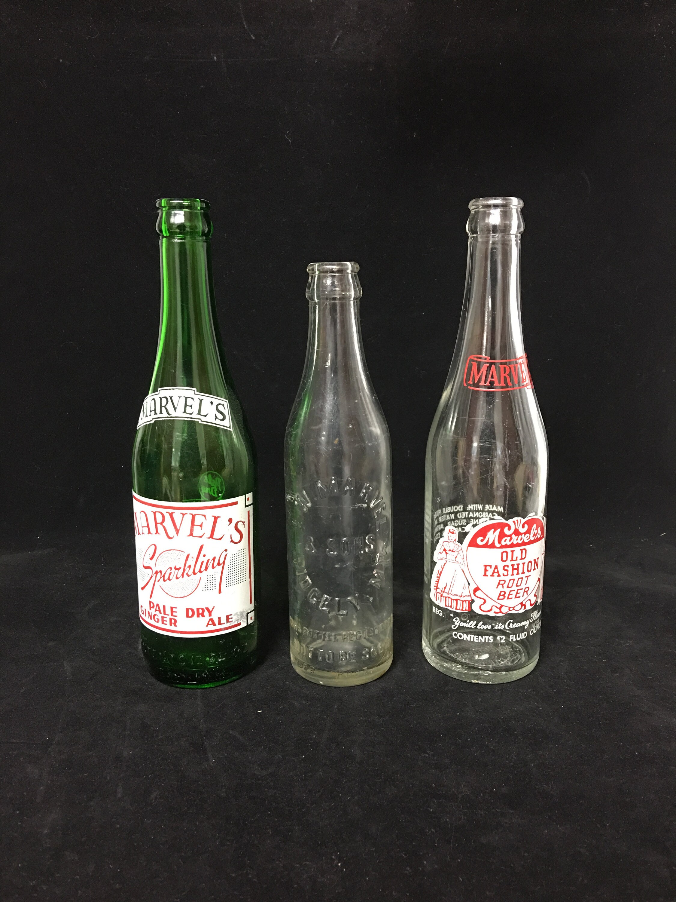 Vintage Marvel's Soda Bottles (3) Ridgely, Maryland