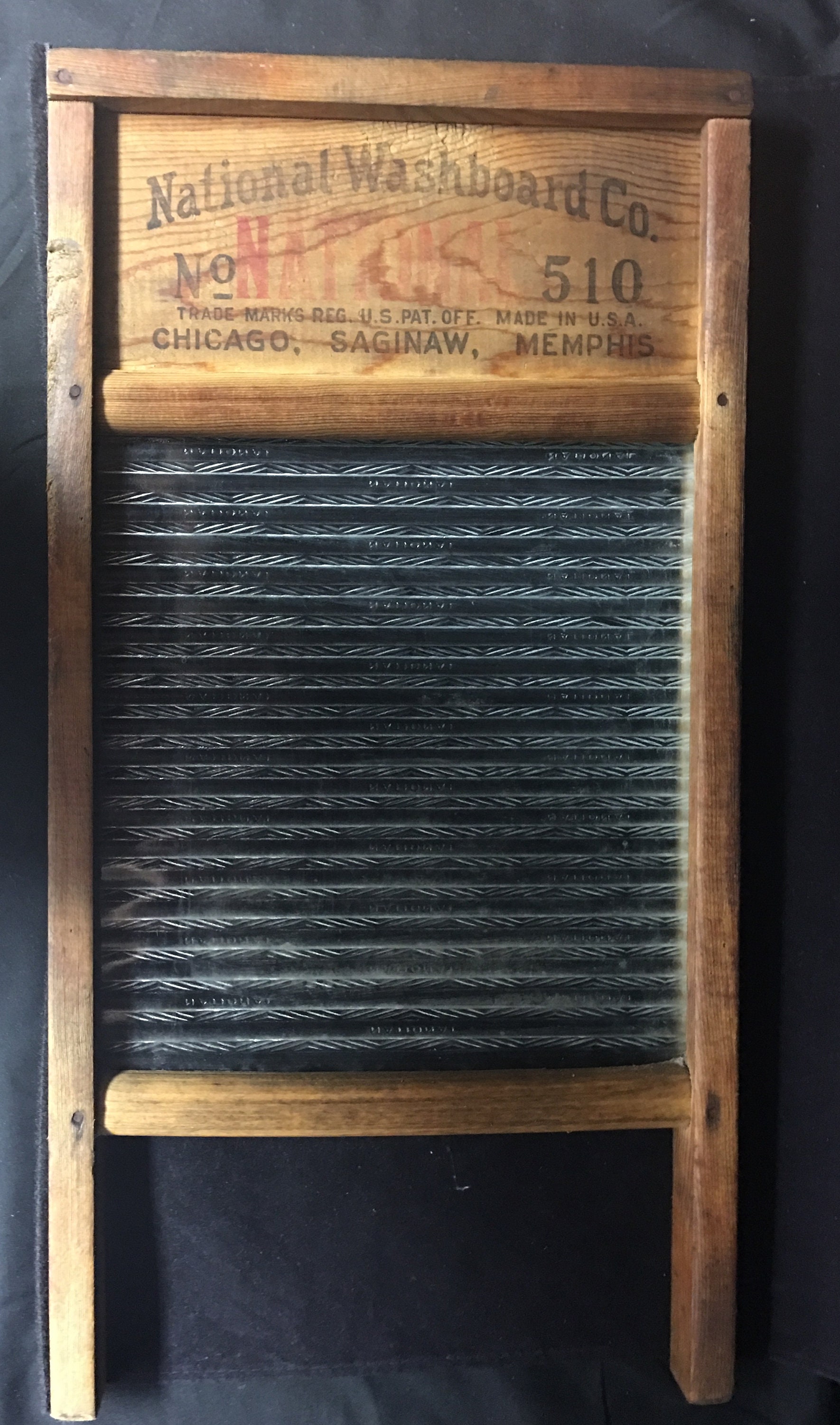 Antique National Glass Washboard No. 510