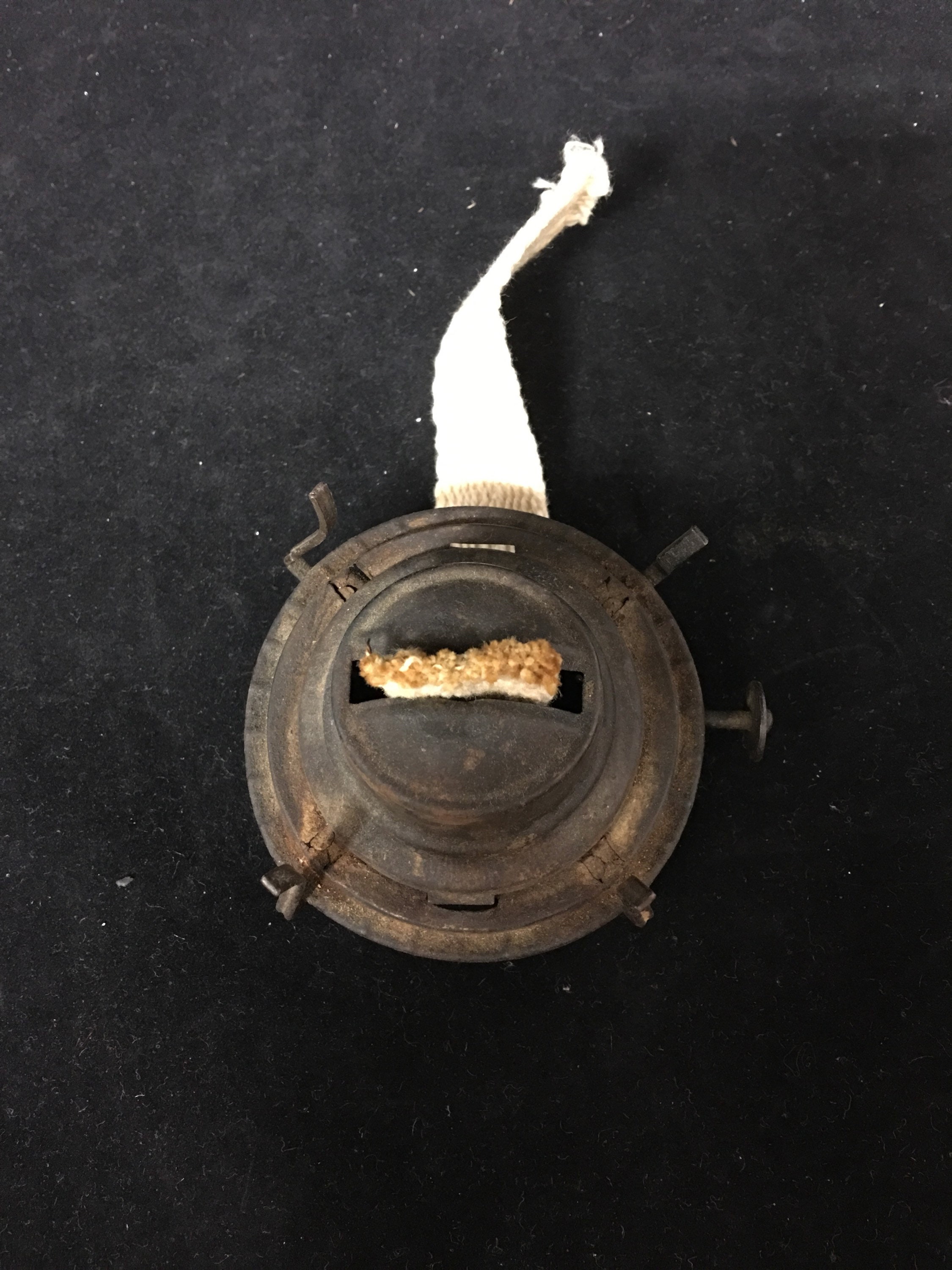 Vintage Eagle Oil Lamp with Original Burner