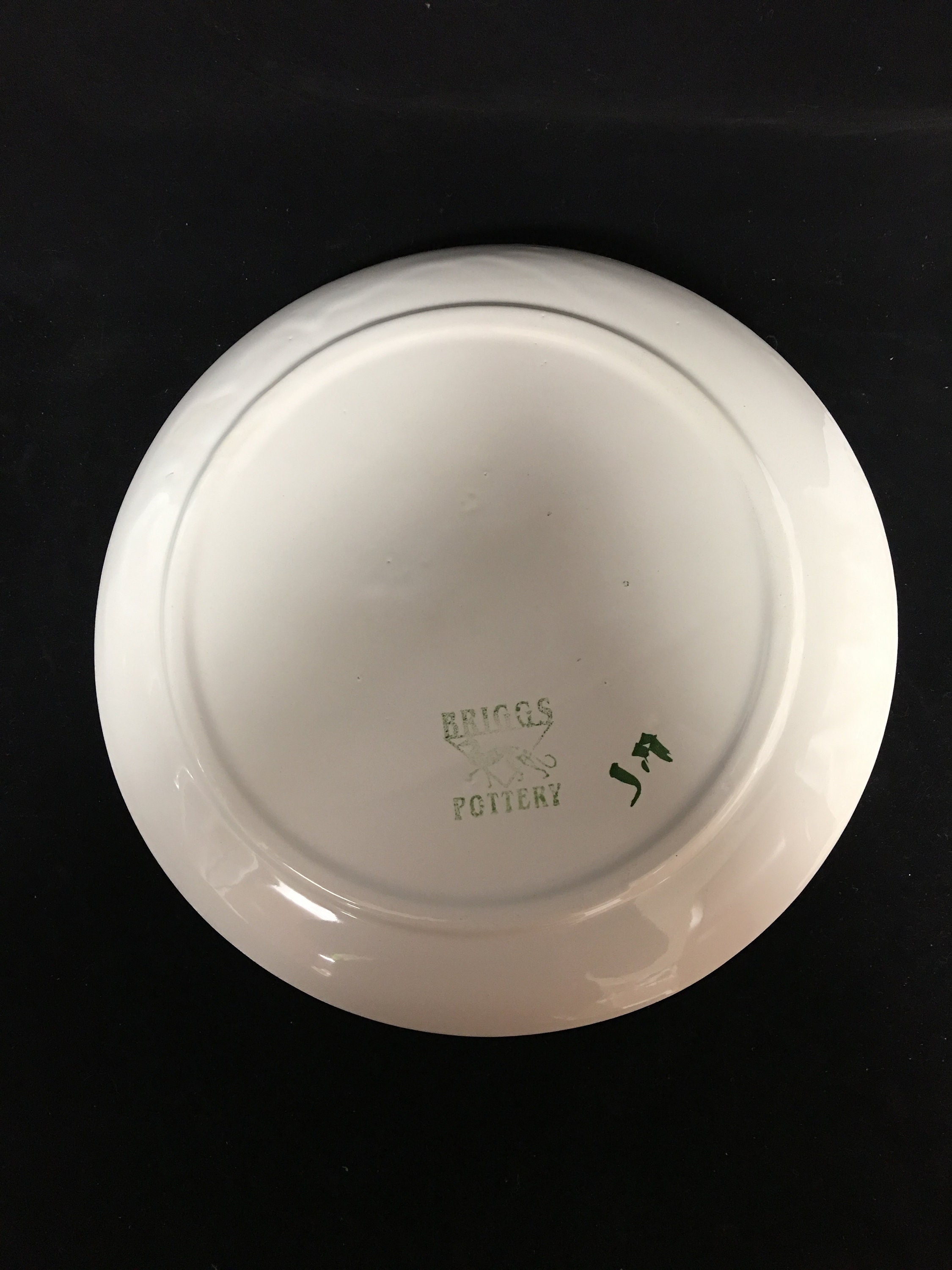 Briggs Pottery 12 Vegetable Tray with Attached Dipping Cup