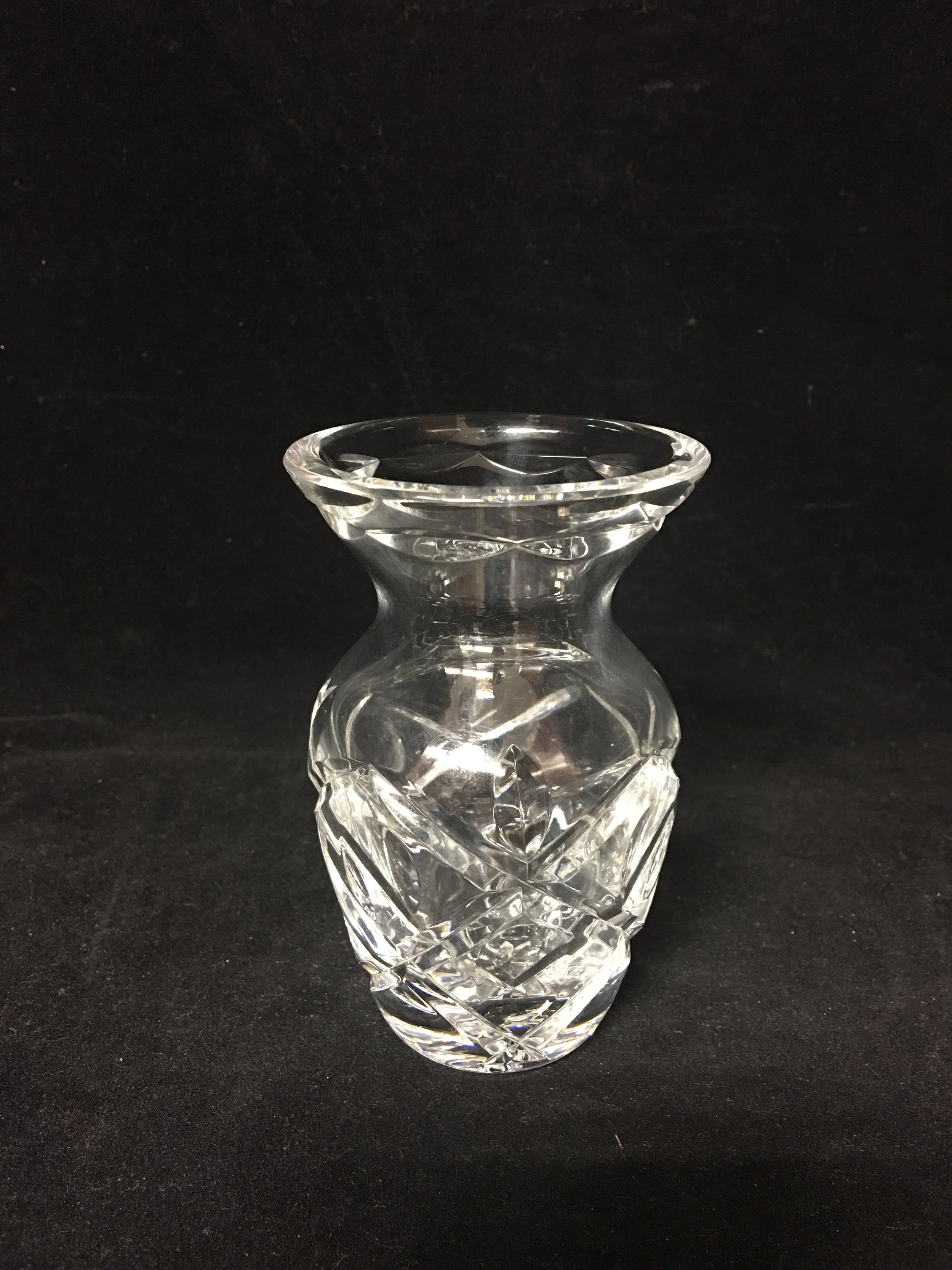 Vintage Waterford Society Posy Vases, 1995 and 1996 Editions Sold as Set