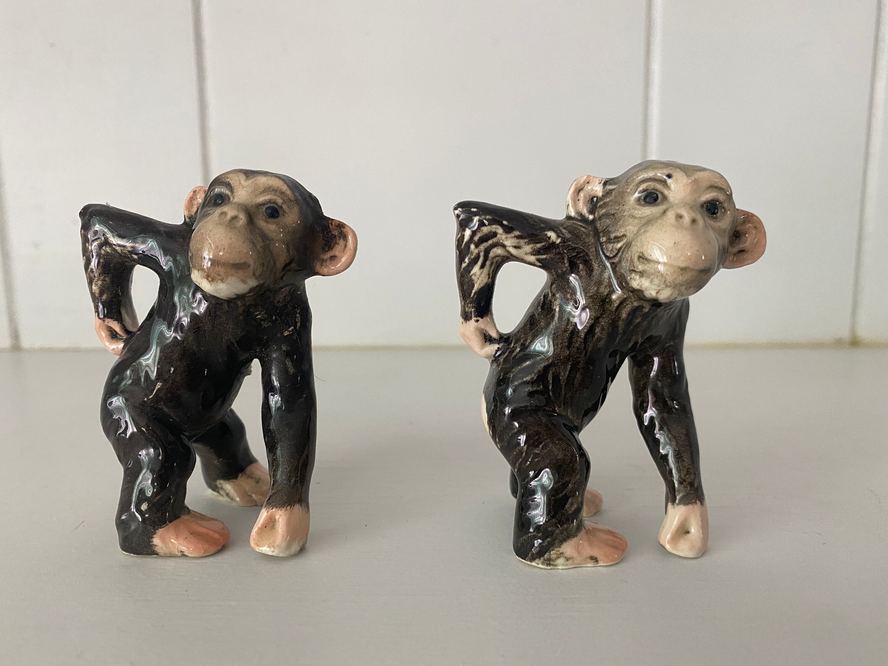 Goebel's Porcelain Monkey Figurine Pair Etsy