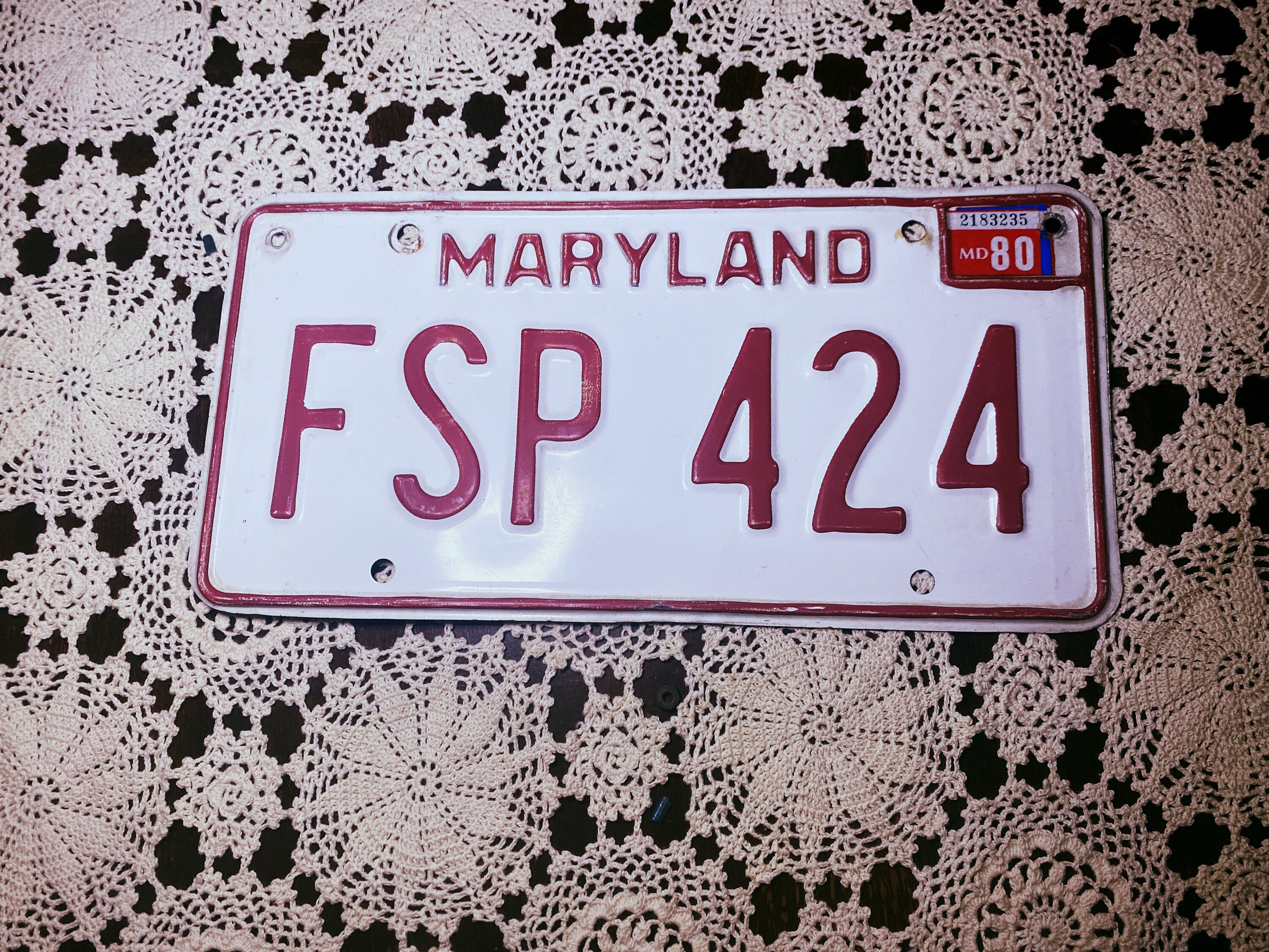 1980 Maryland License Plate Etsy