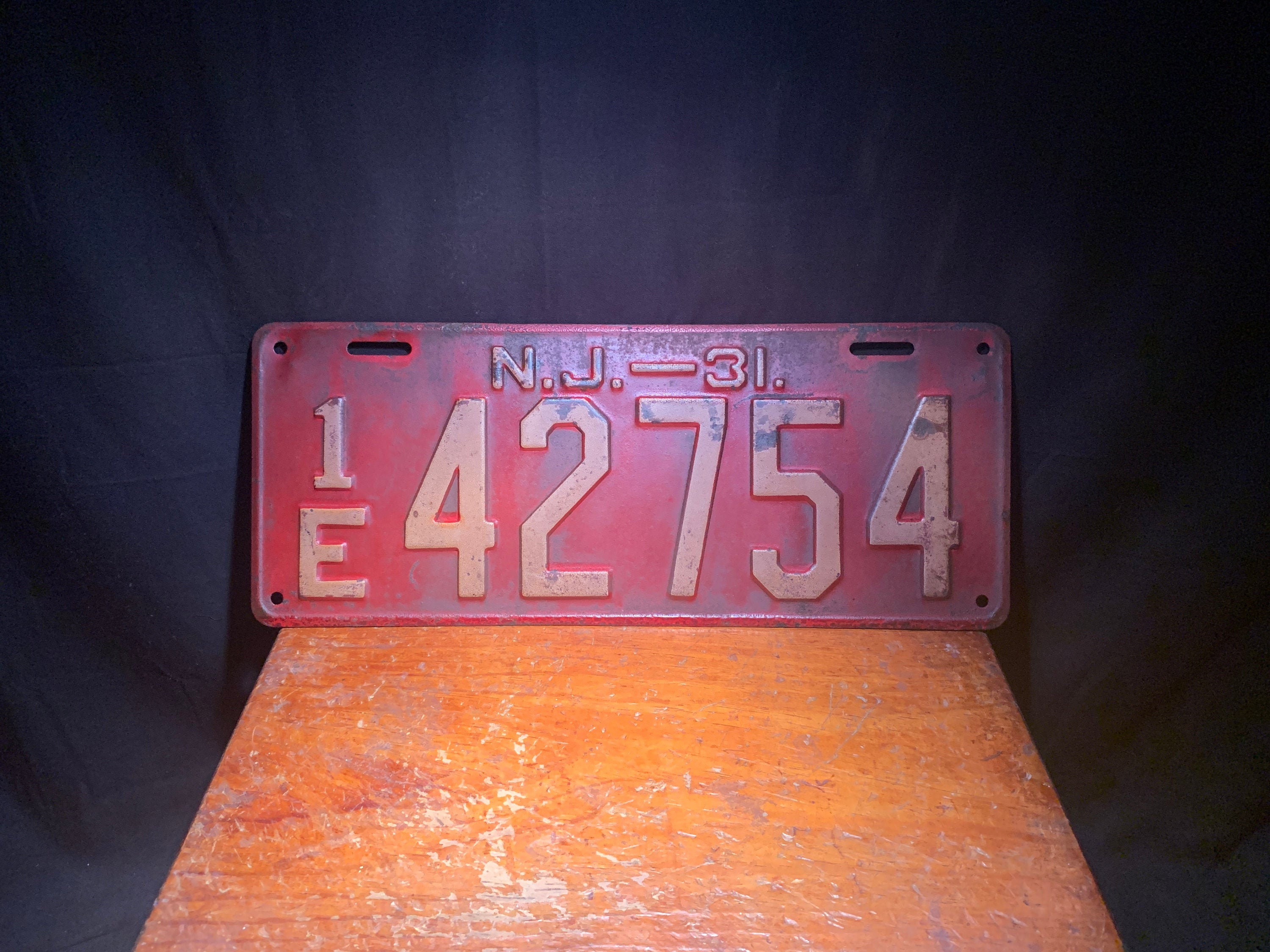 1931 N.J. License Plate