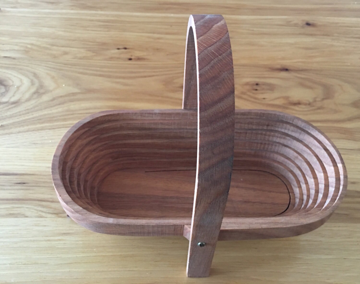 Handmade Collapsible Wood Basket