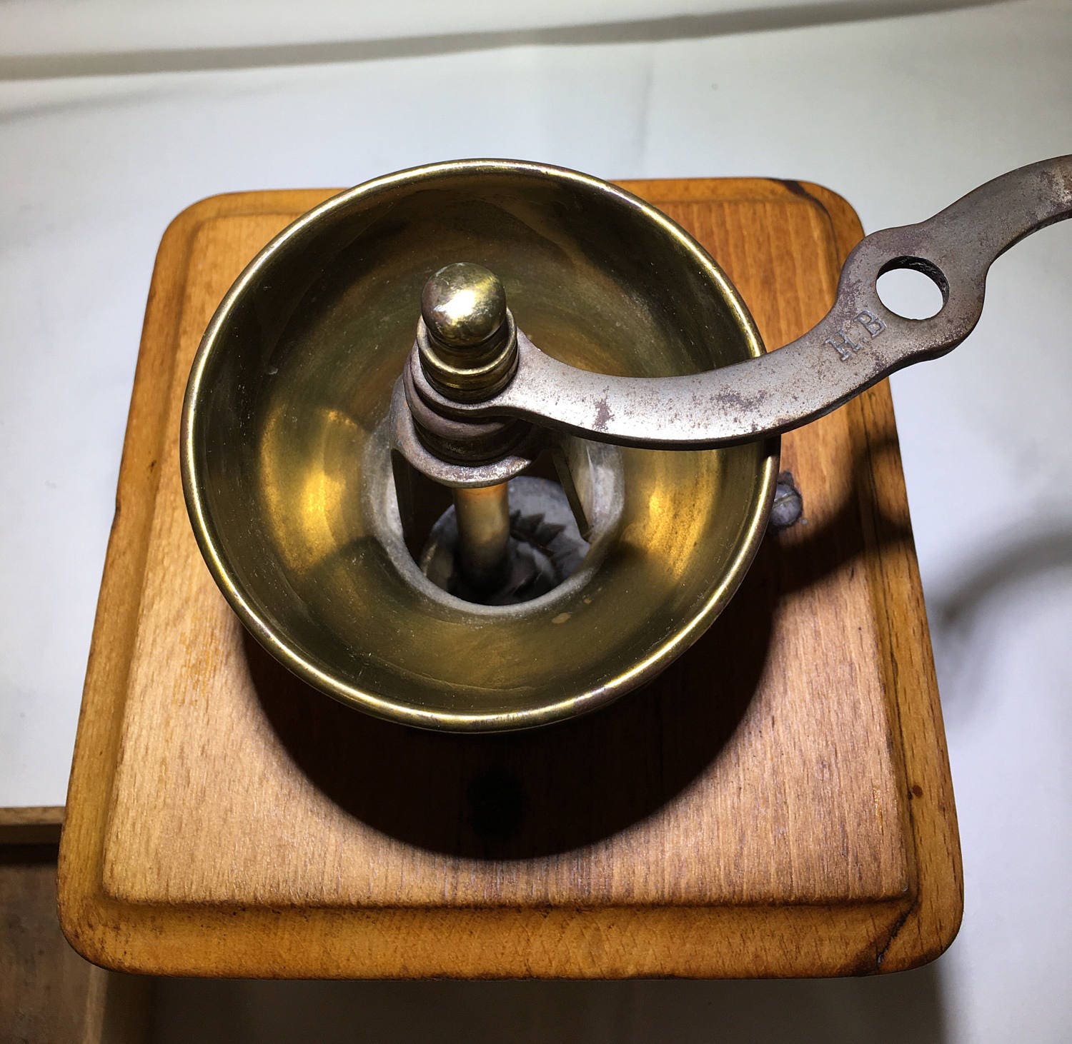 Vintage Early 1900s Brass Coffee Grinder