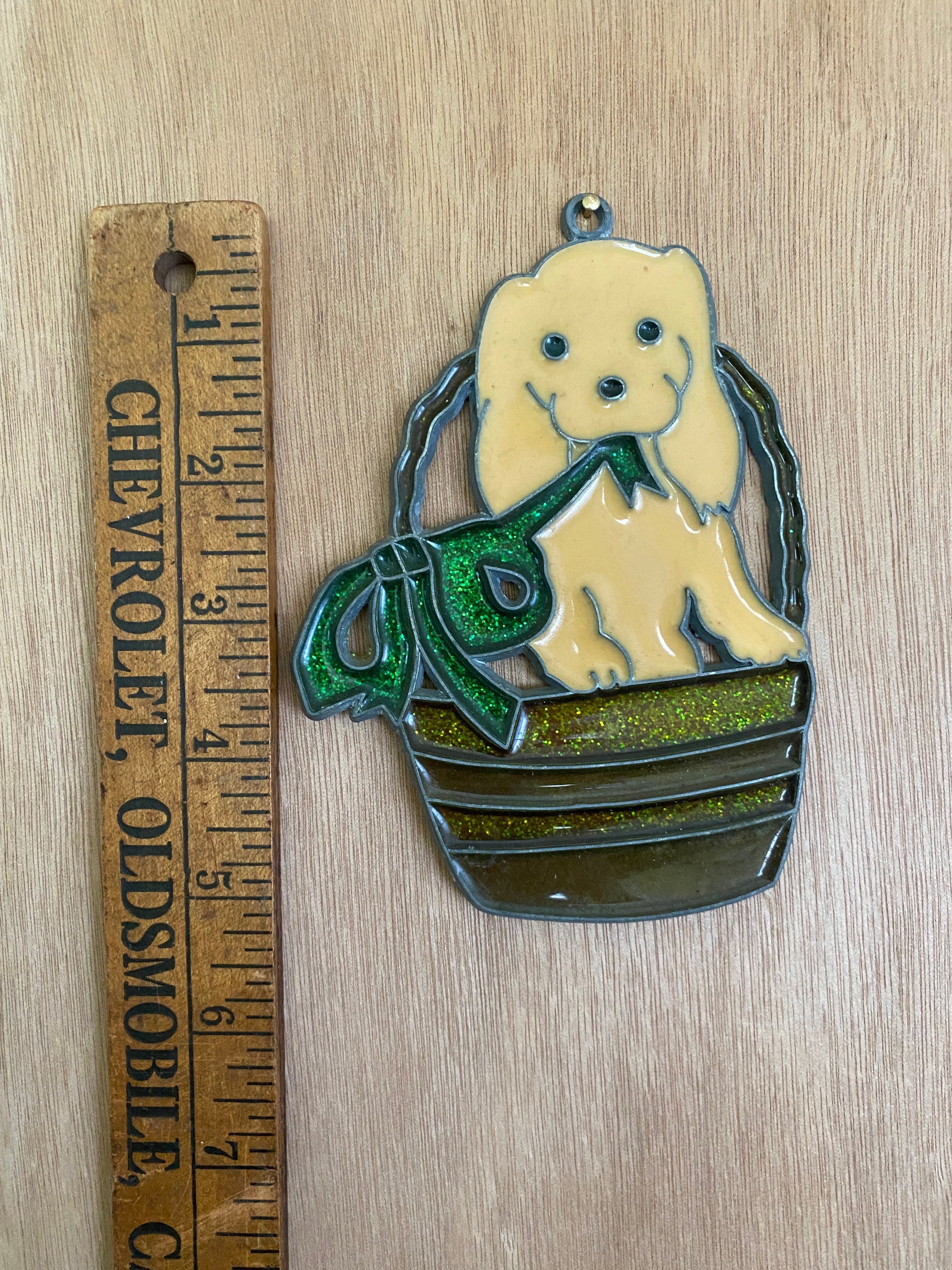 Vintage Stained Glass Suncatcher