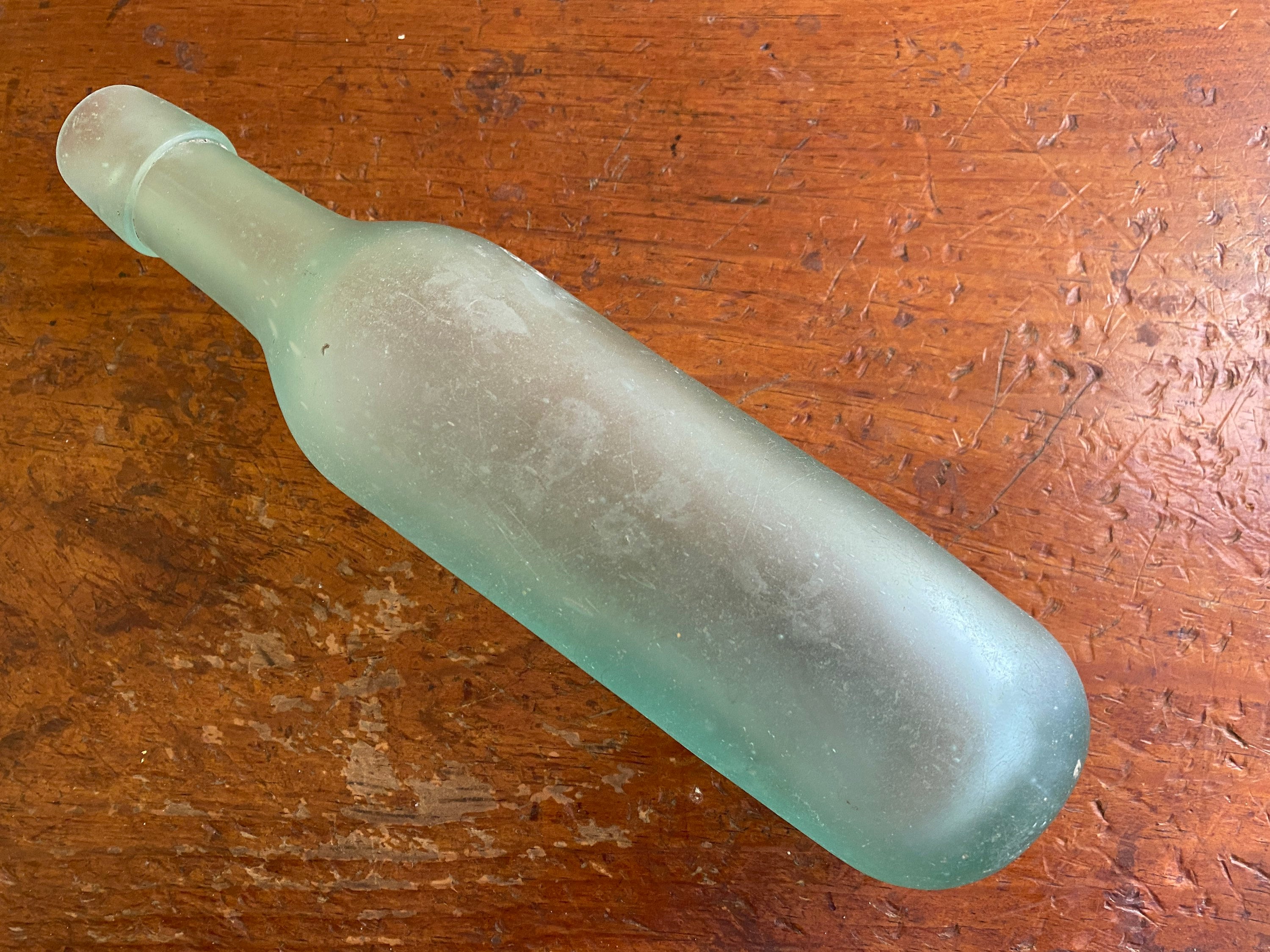 Antique Glass Torpedo Bottle