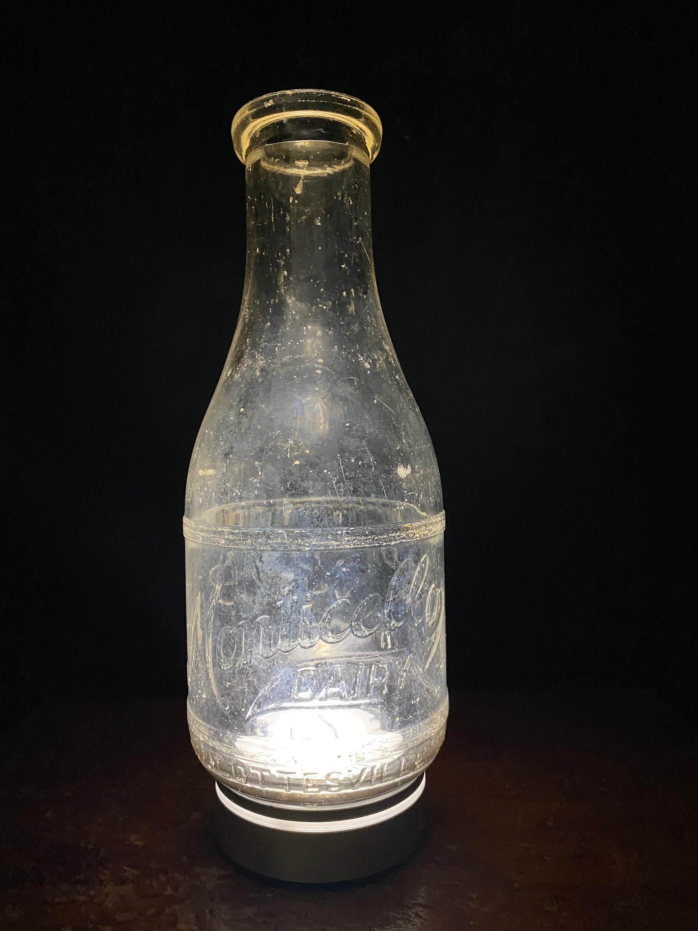Monticello Dairy Charlottesville, VA Early 1900s Milk Bottle