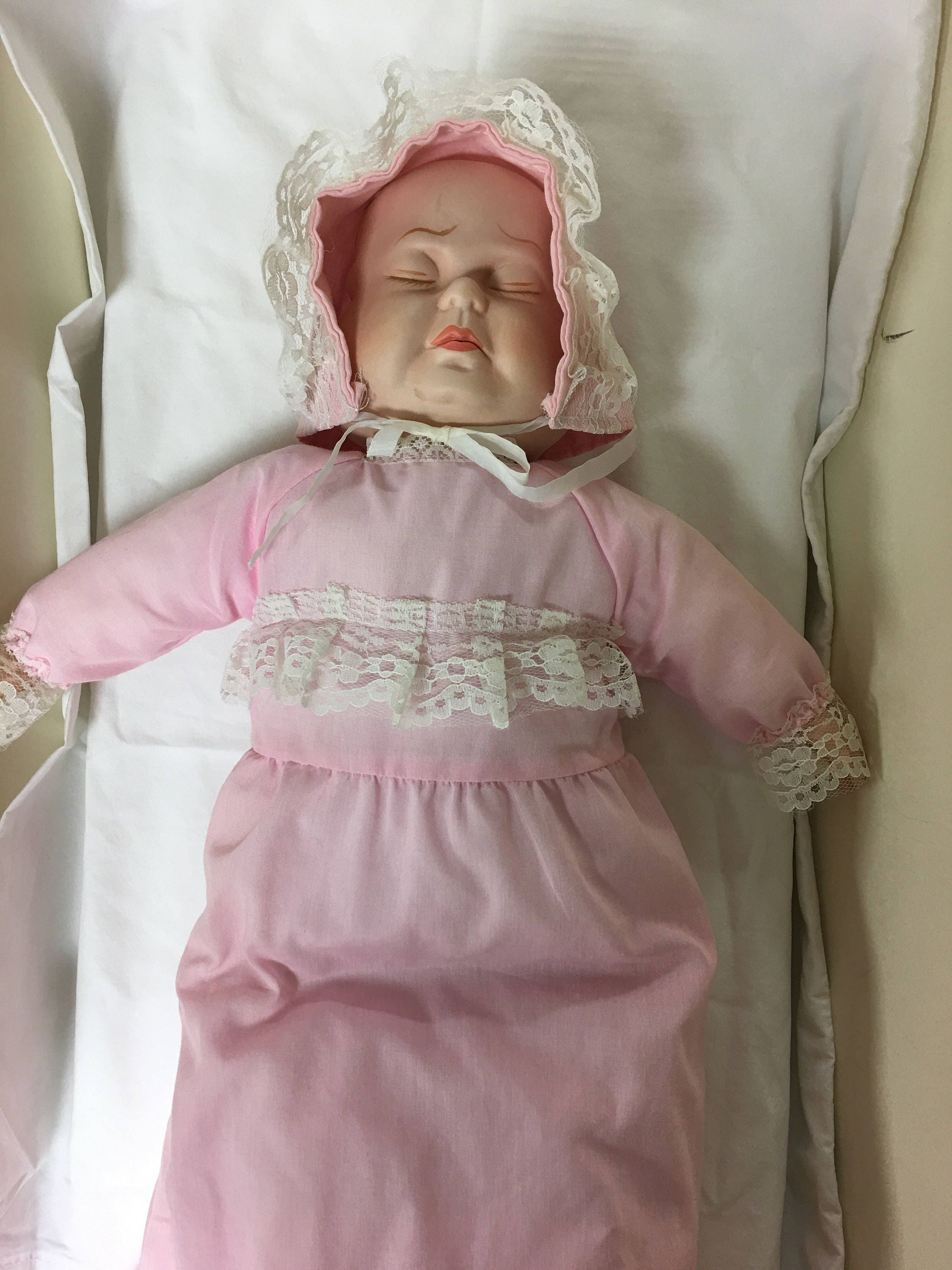 Vintage 3 Faces Porcelain Doll