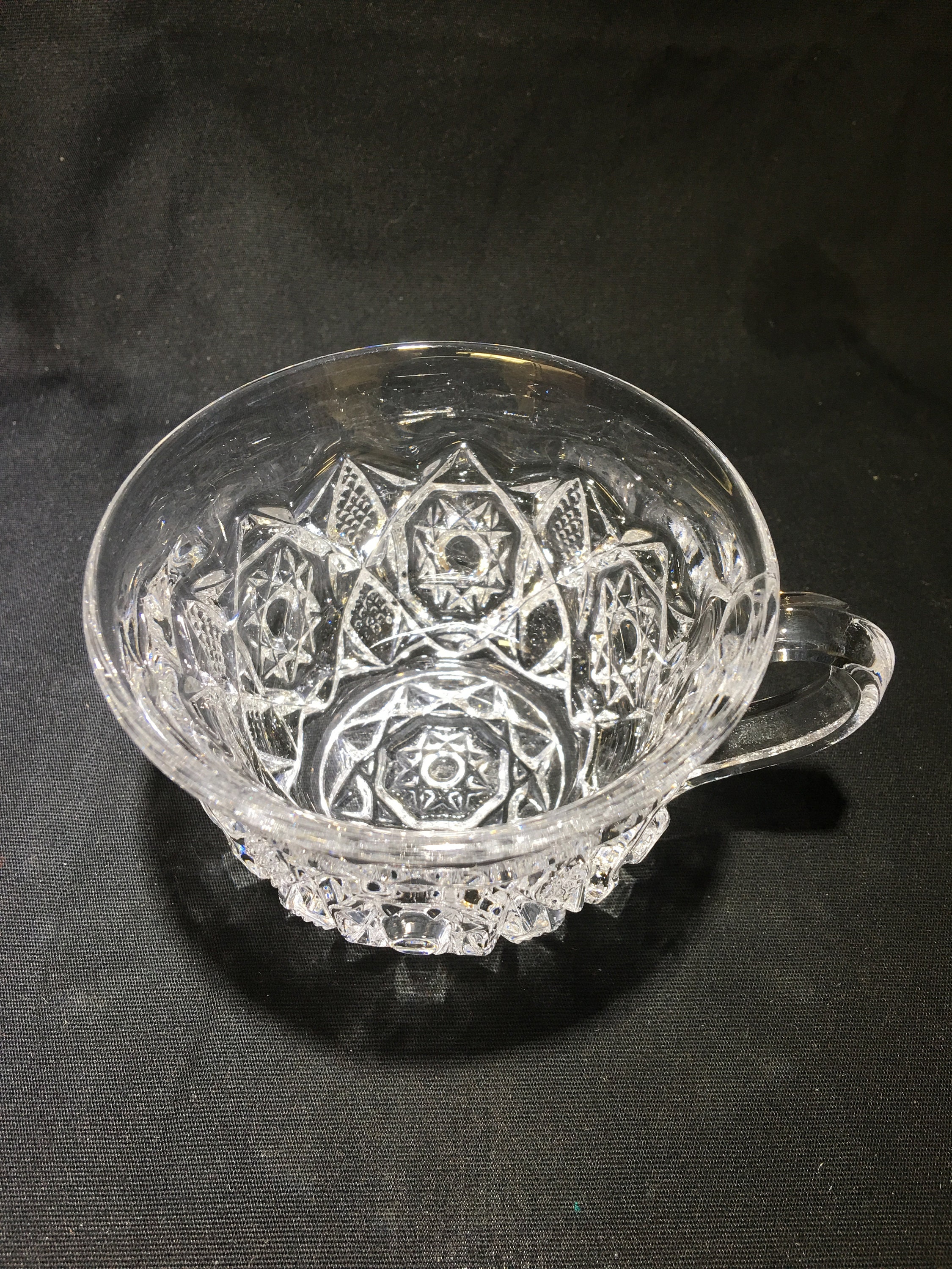 Vintage Fostoria Pedestal Punch Bowl with 12 Cups and ...