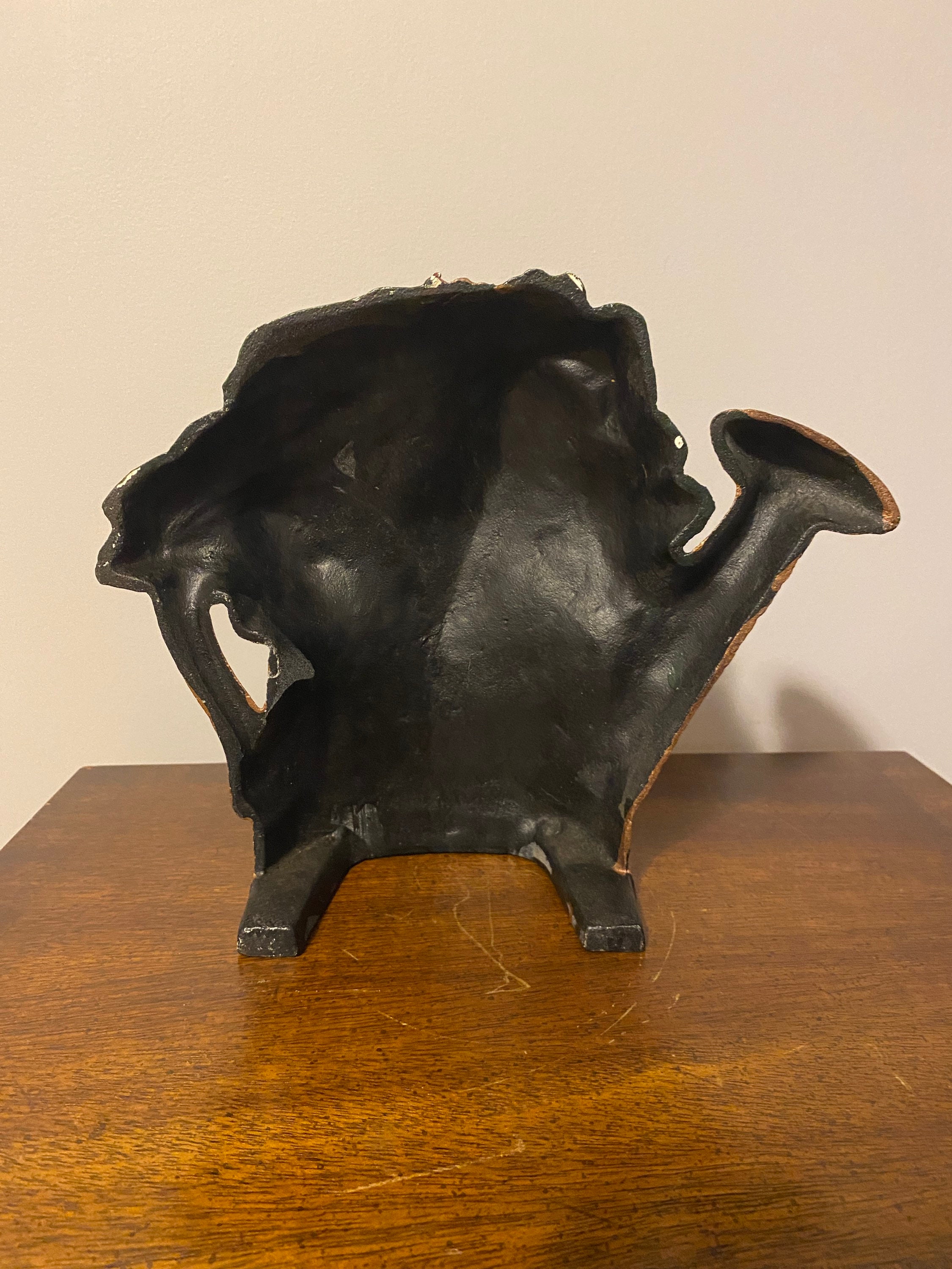 Cast Iron Doorstop Hand Painted Vintage Home Decor