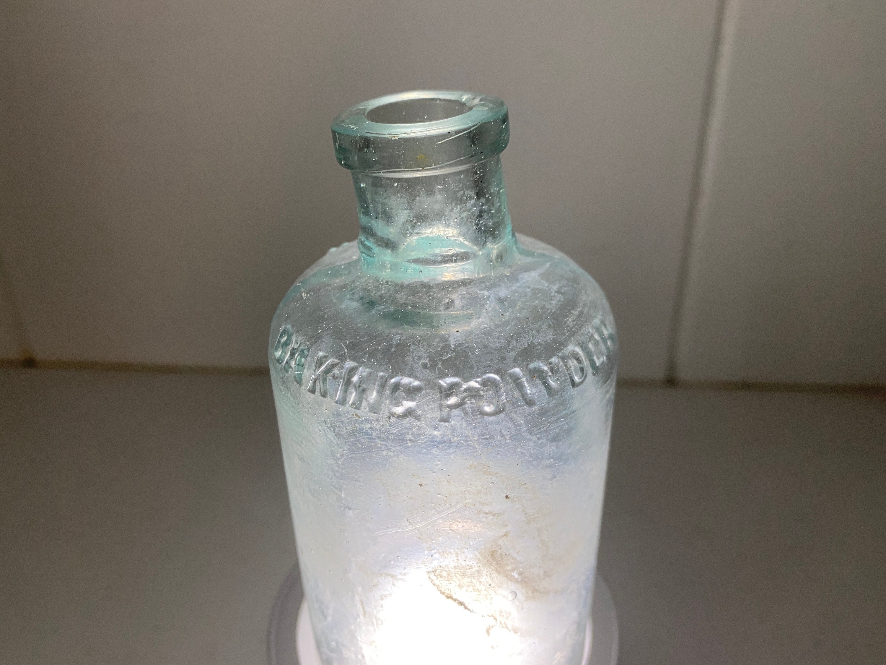 Antique Glass Baking Powder Bottle