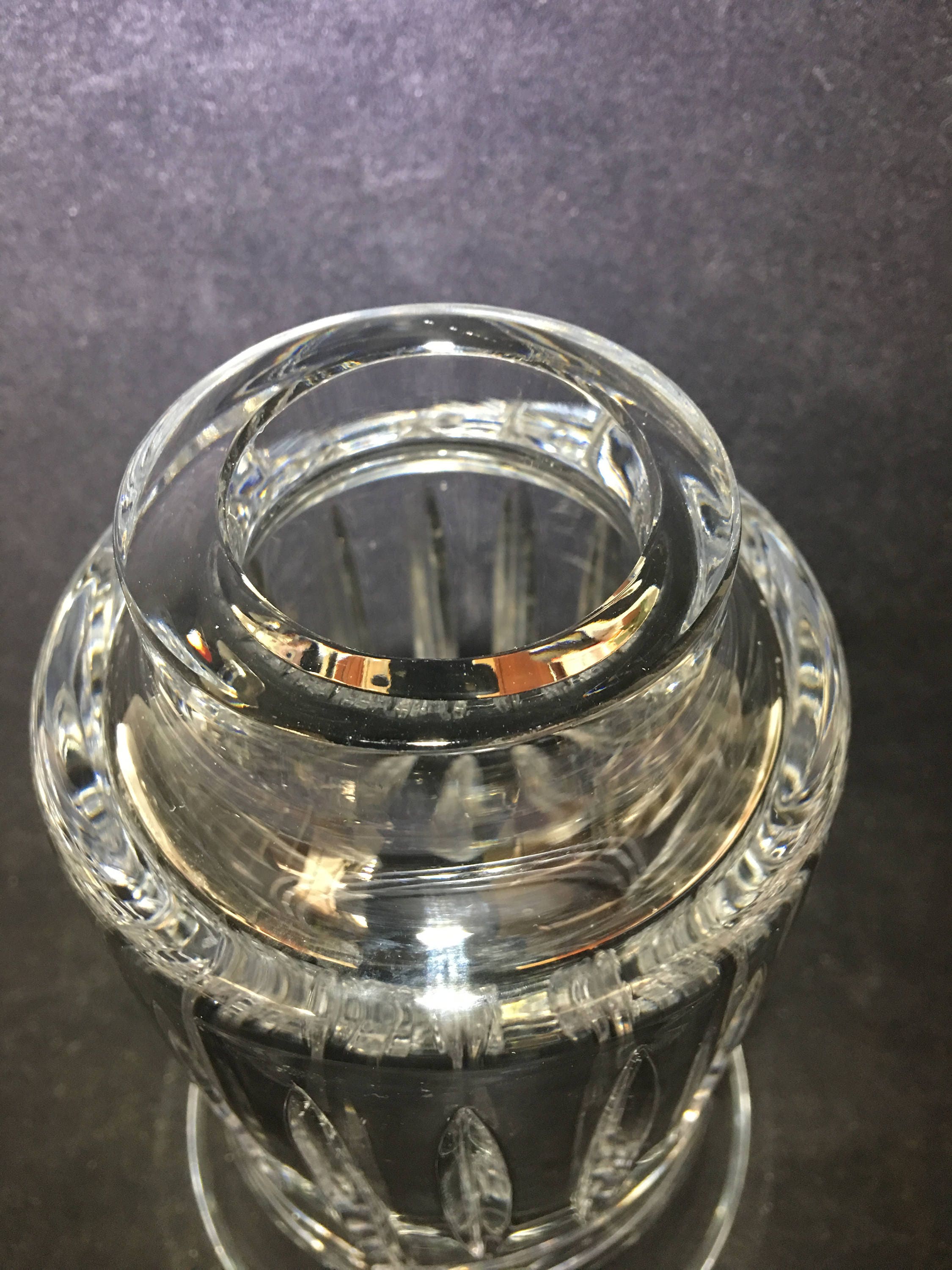 Lovely Lead Crystal Hurricane Candleholder