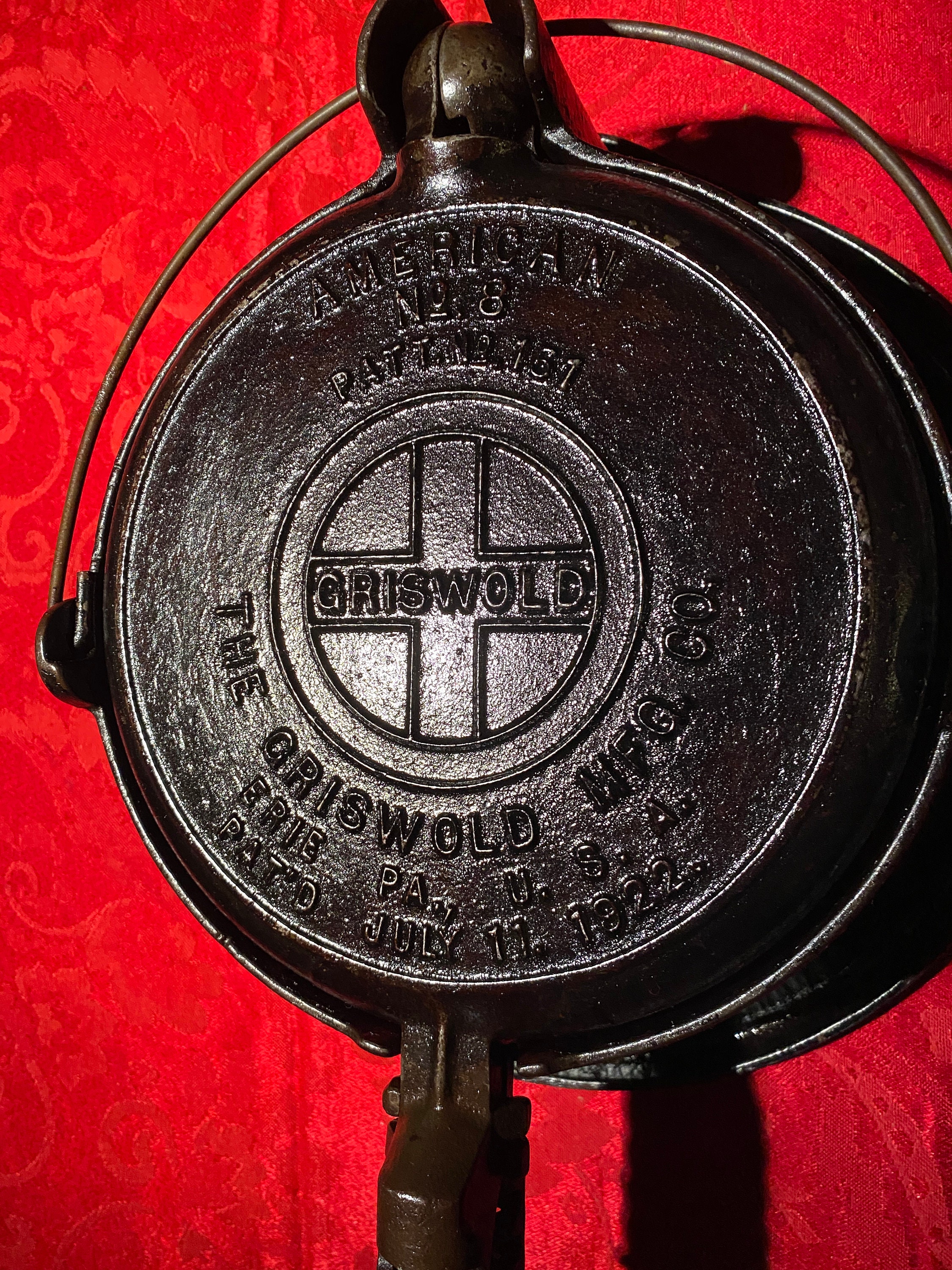 Rare Griswold No. 8 Waffle Iron and No. 88 High Base Etsy