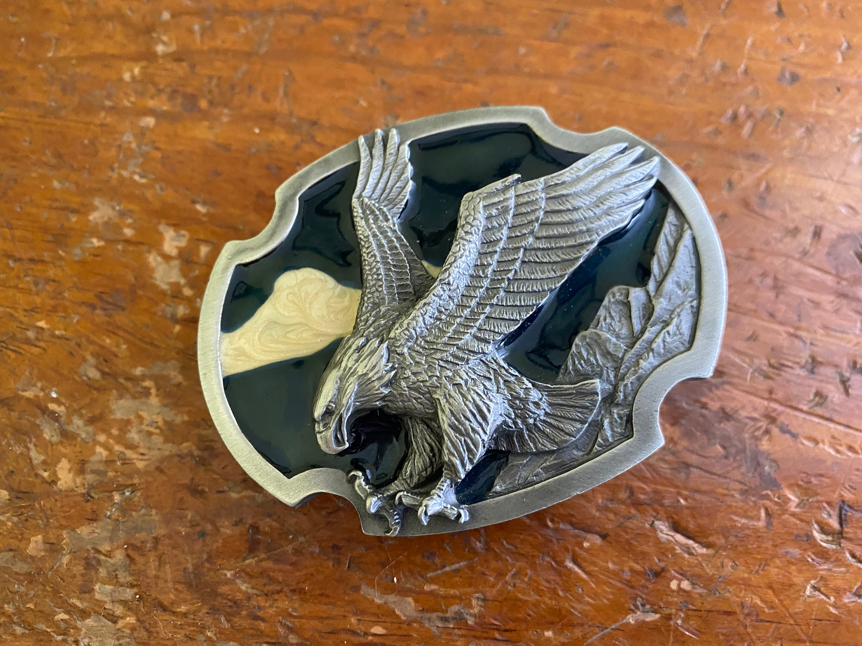 1986 Enameled Eagle Belt Buckle