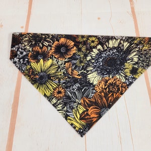 Cat Bandana- Gothic Fall Flora Cat Collar Bandana