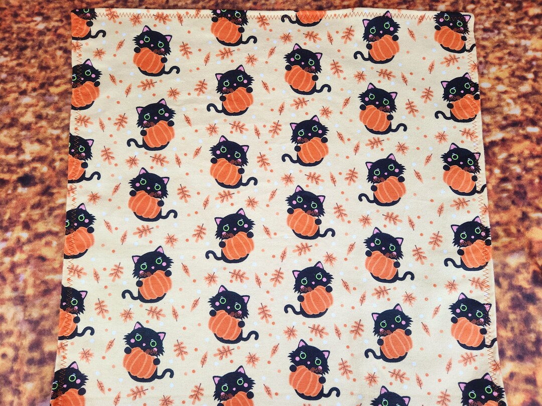 Cat Blanket Cute Cat Behind Pumpkin Catnip Blanket Etsy