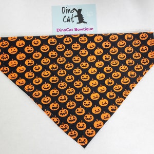 Cat bandana- Pumpkin face Halloween bandana