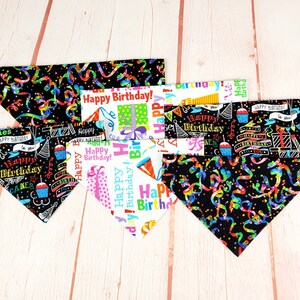 Birthday Celebration Pet Bandana - Three Styles - Two Sizes