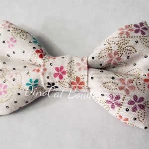 Cat Bow- simple flowers
