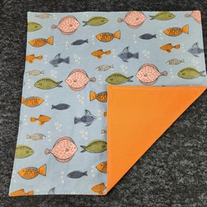 Cat Blanket - Swimming with the Fishies Flannel Catnip Blanket