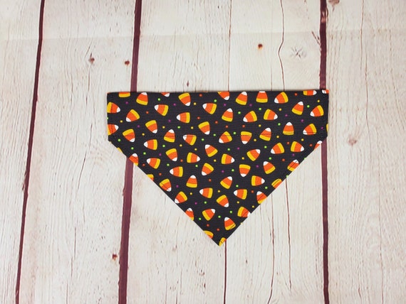 Cat bandana- Black Candy Corn Halloween bandana