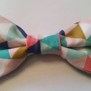 Multi color triangle Cat Bow