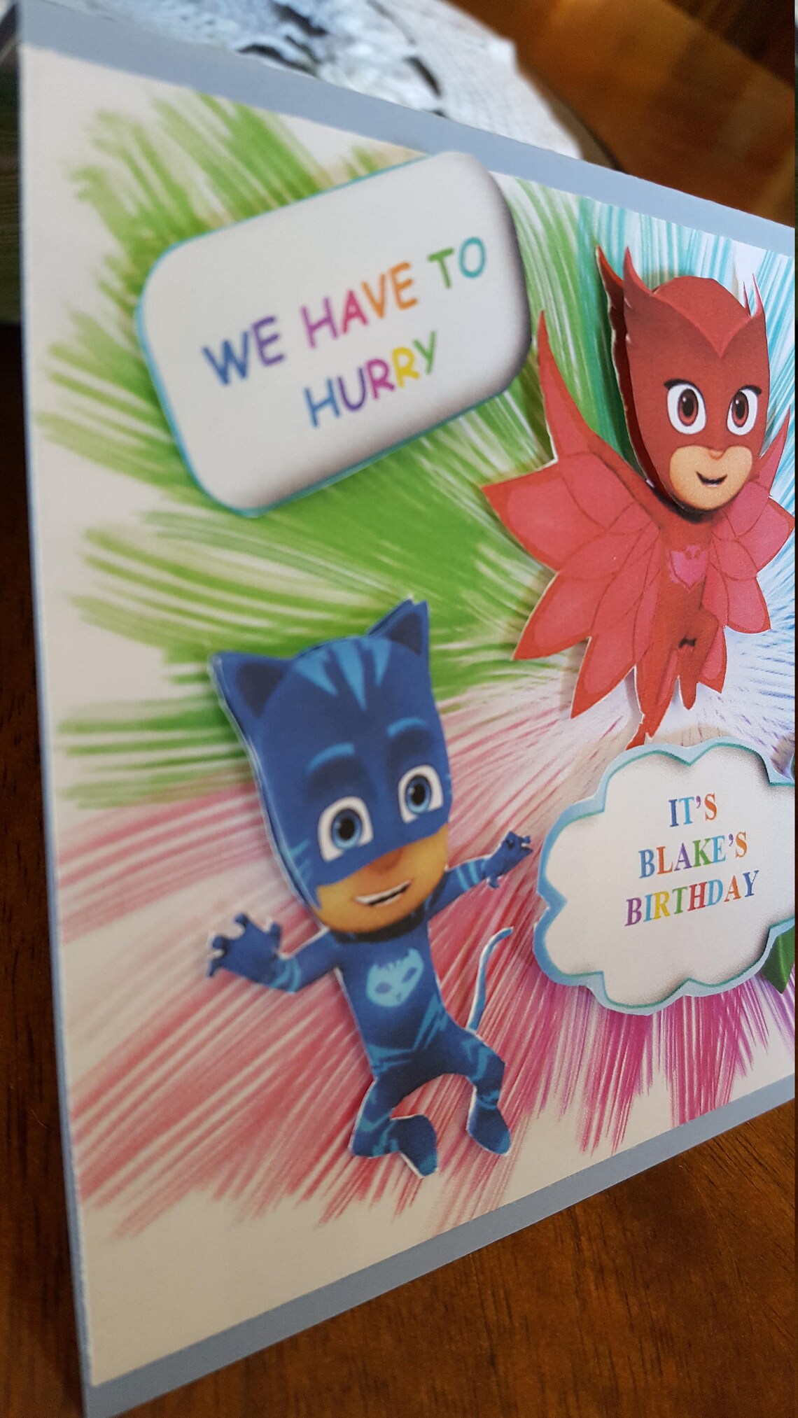 Pj Masks Birthday Card Pj Masks Cards Pj Masks party | Etsy