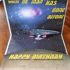 Star Trek Birthday Card Star Trek Greeting Card Enterprise | Etsy