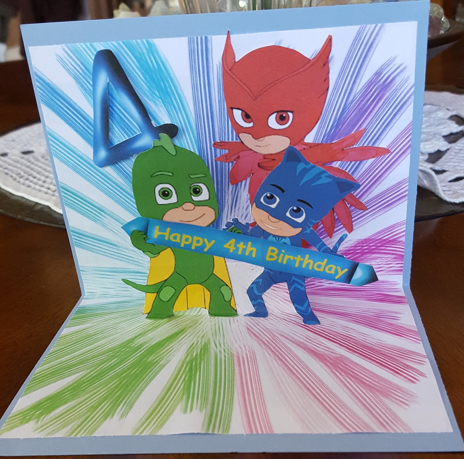 Pj Masks Birthday Card Pj Masks Cards Pj Masks party Etsy