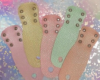 Roller skate toe guards, skating accessories, vegan, rainbow, iridescent, toe protection, skate accessories, roller derby accessories, skate